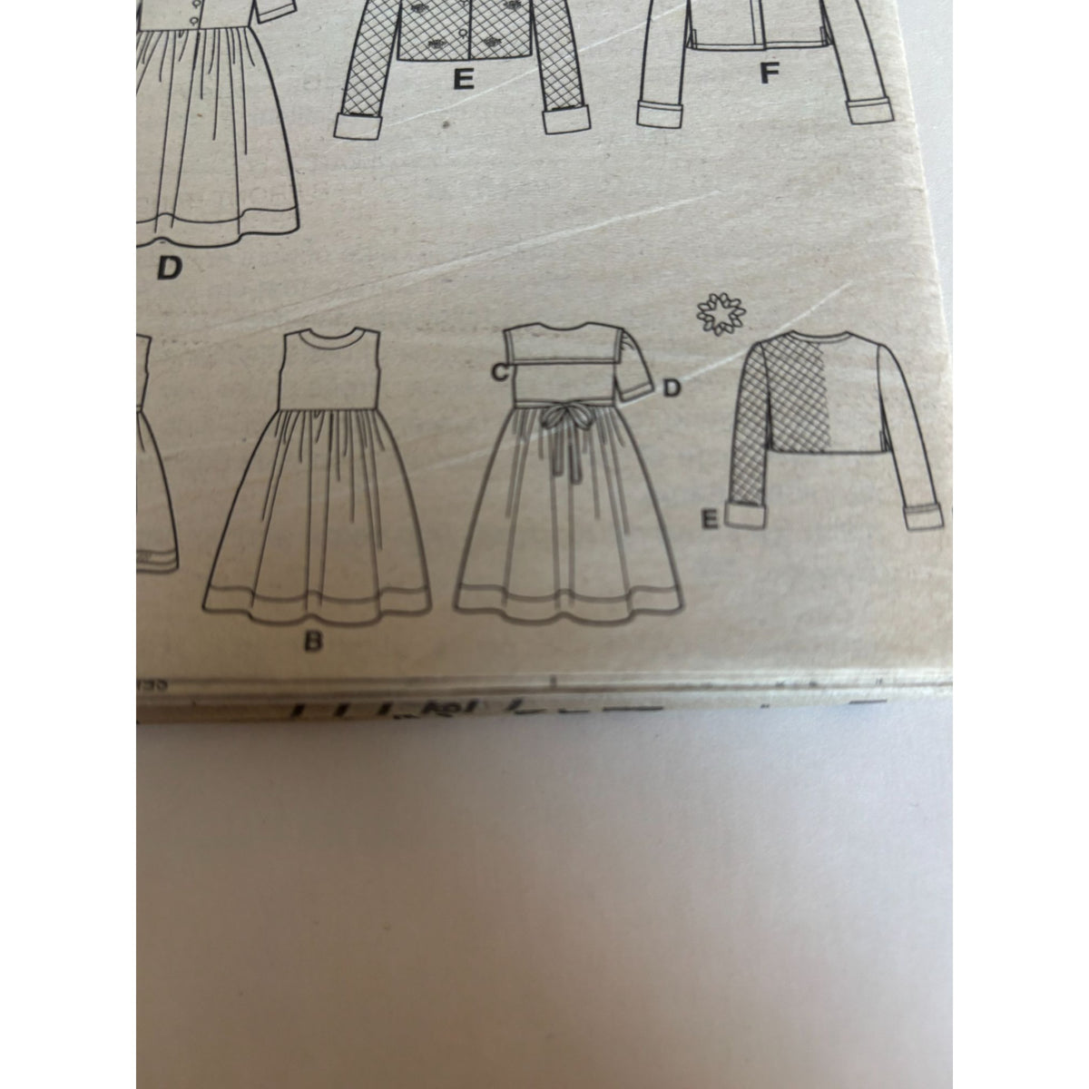 Simplicity Sewing Pattern 9846 Girls Dress and Jacket Sizes 3-8 Missing Envelope
