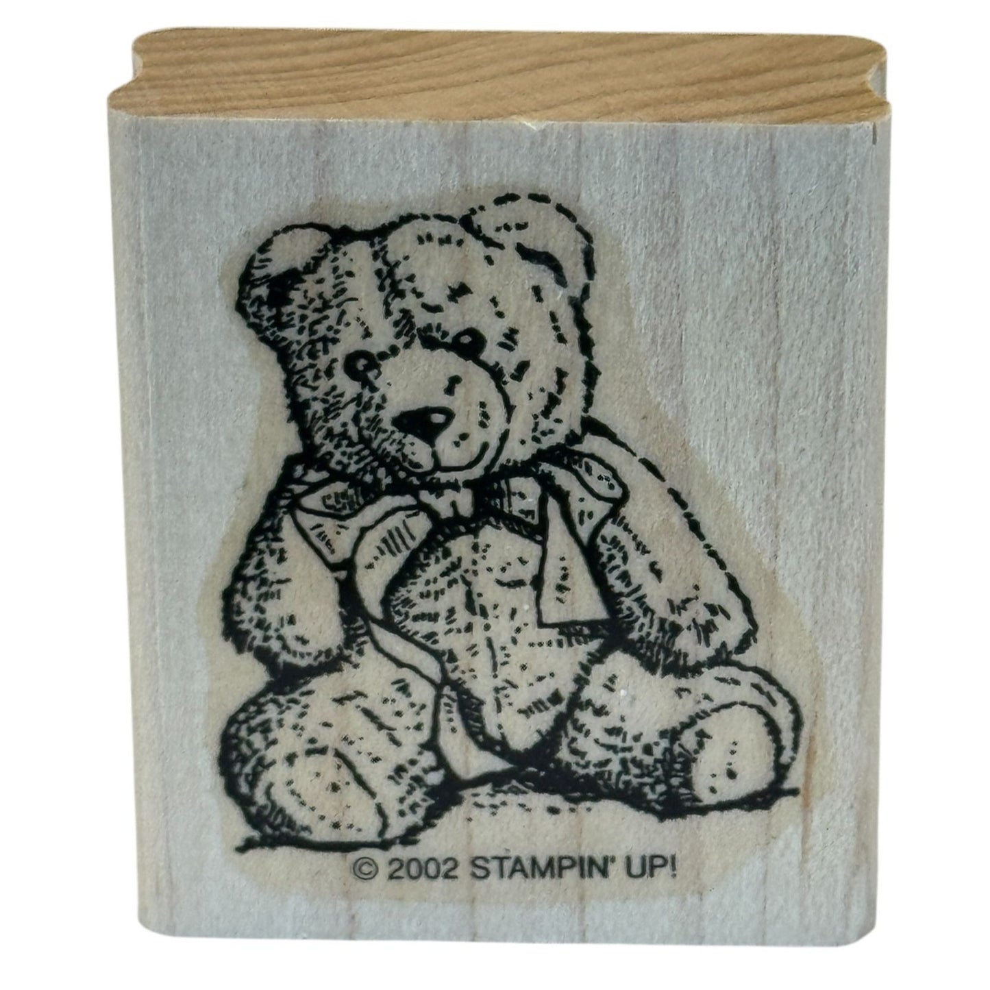 Stampin Up Rubber Stamp Teddy Bear Toy Stuffed Animal Wood Mounted Craft Tool