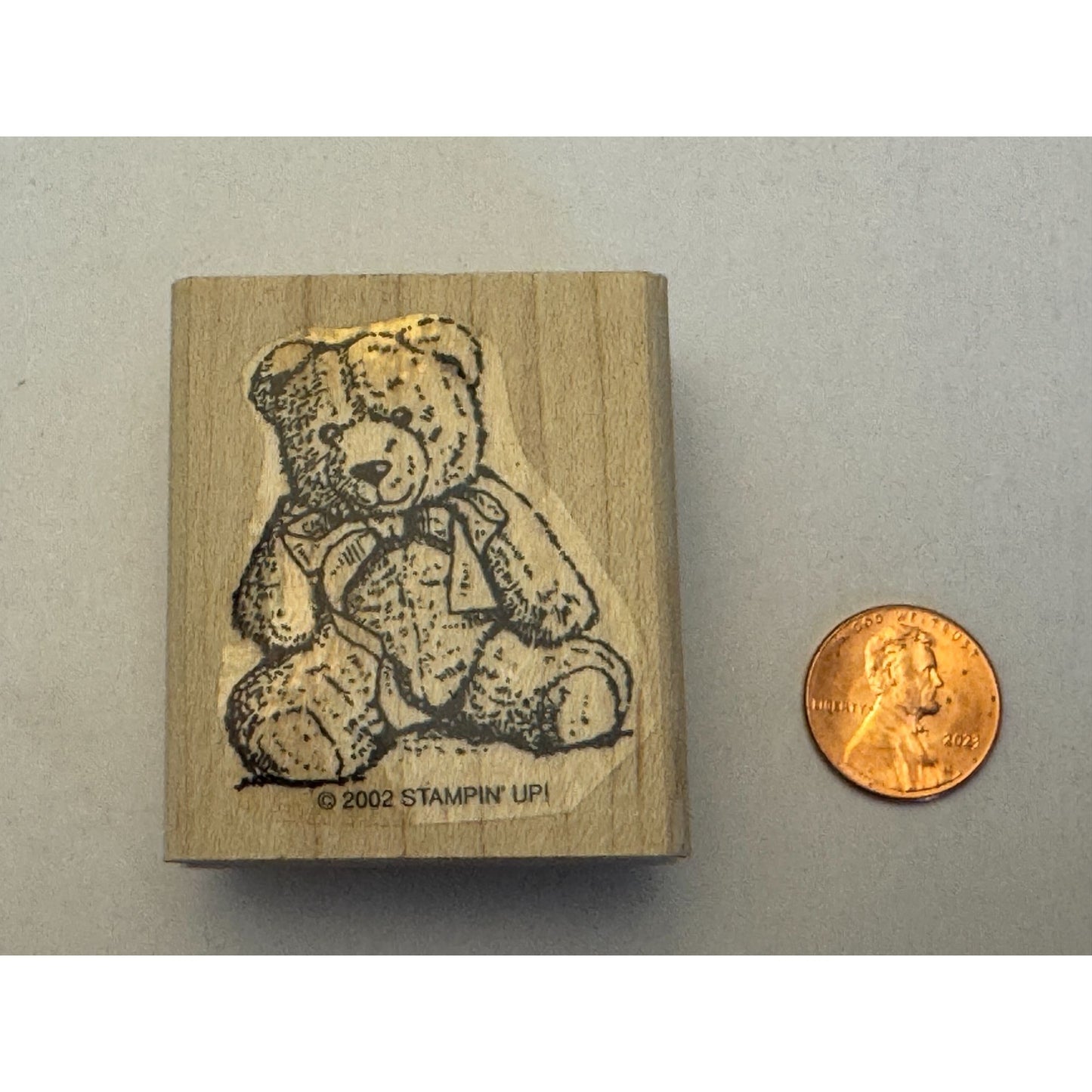 Stampin Up Rubber Stamp Teddy Bear Toy Stuffed Animal Wood Mounted Craft Tool