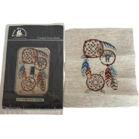 Fond Memories Cross Stitch Pattern Single Dream Catcher Southwest Light Switch