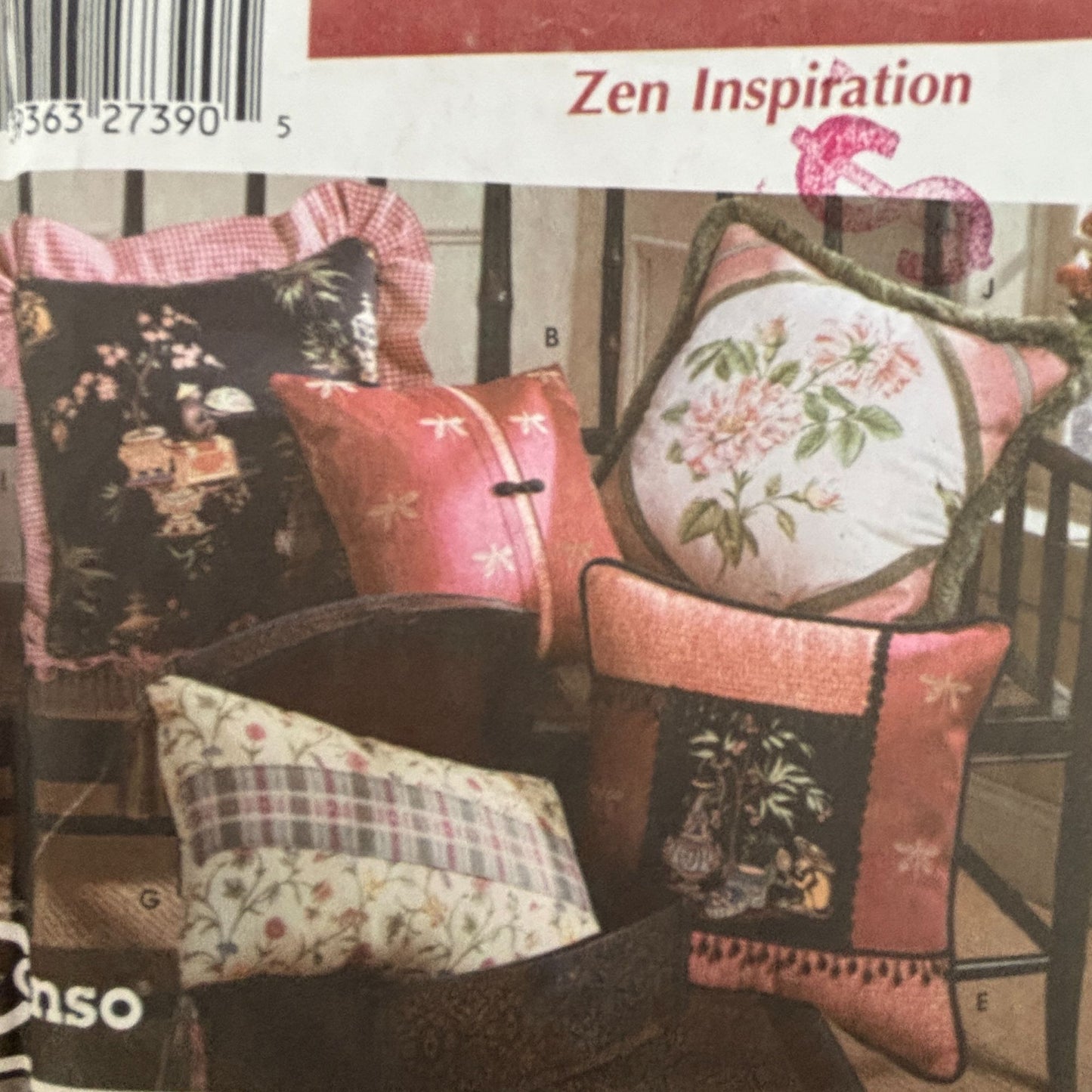 Simplicity Sewing Pattern 5236 Wrights Square Pillows Home Decorating Decor UC