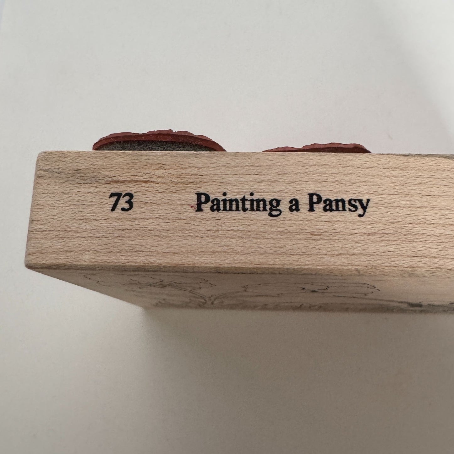 Stampa Rosa House Mouse Rubber Stamp Painting A Pansy Flower Friend Card Making