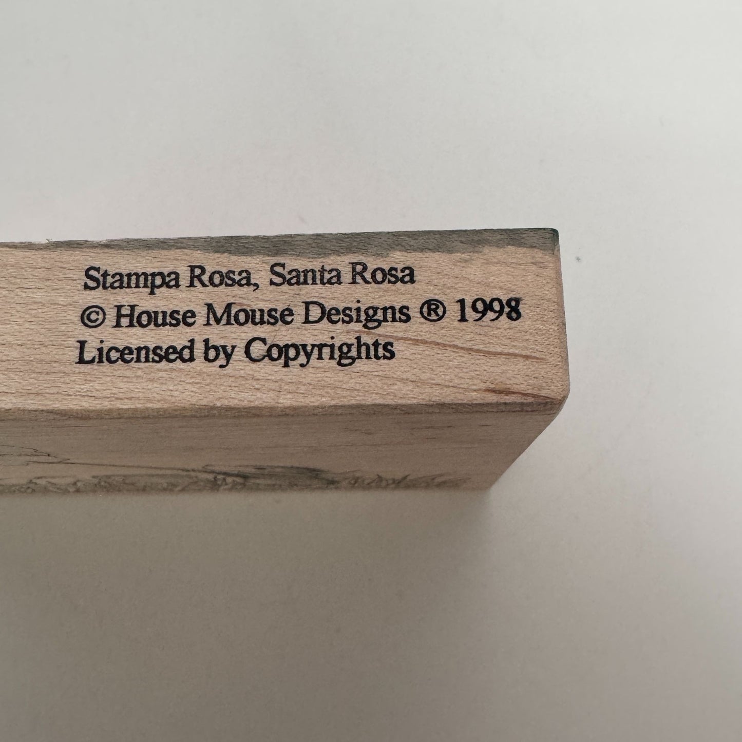 Stampa Rosa House Mouse Rubber Stamp Painting A Pansy Flower Friend Card Making