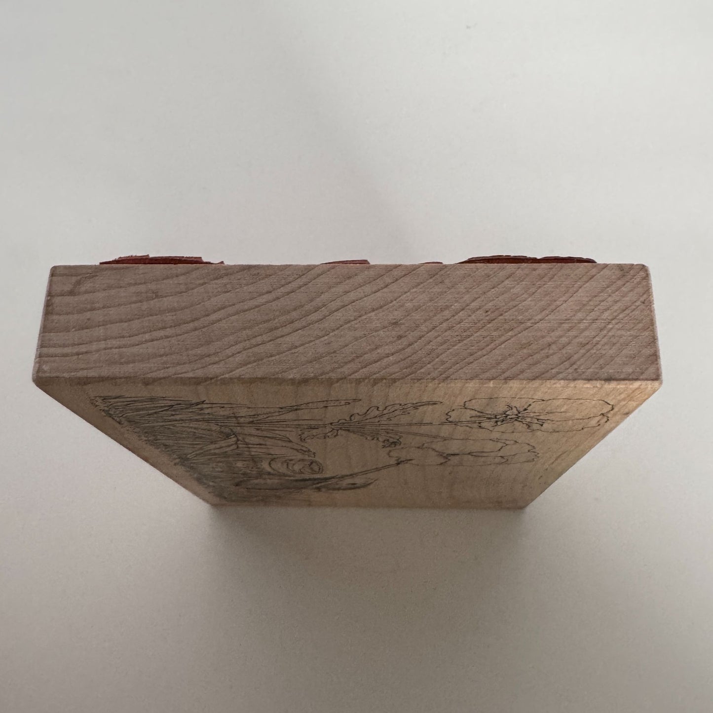 Stampa Rosa House Mouse Rubber Stamp Painting A Pansy Flower Friend Card Making