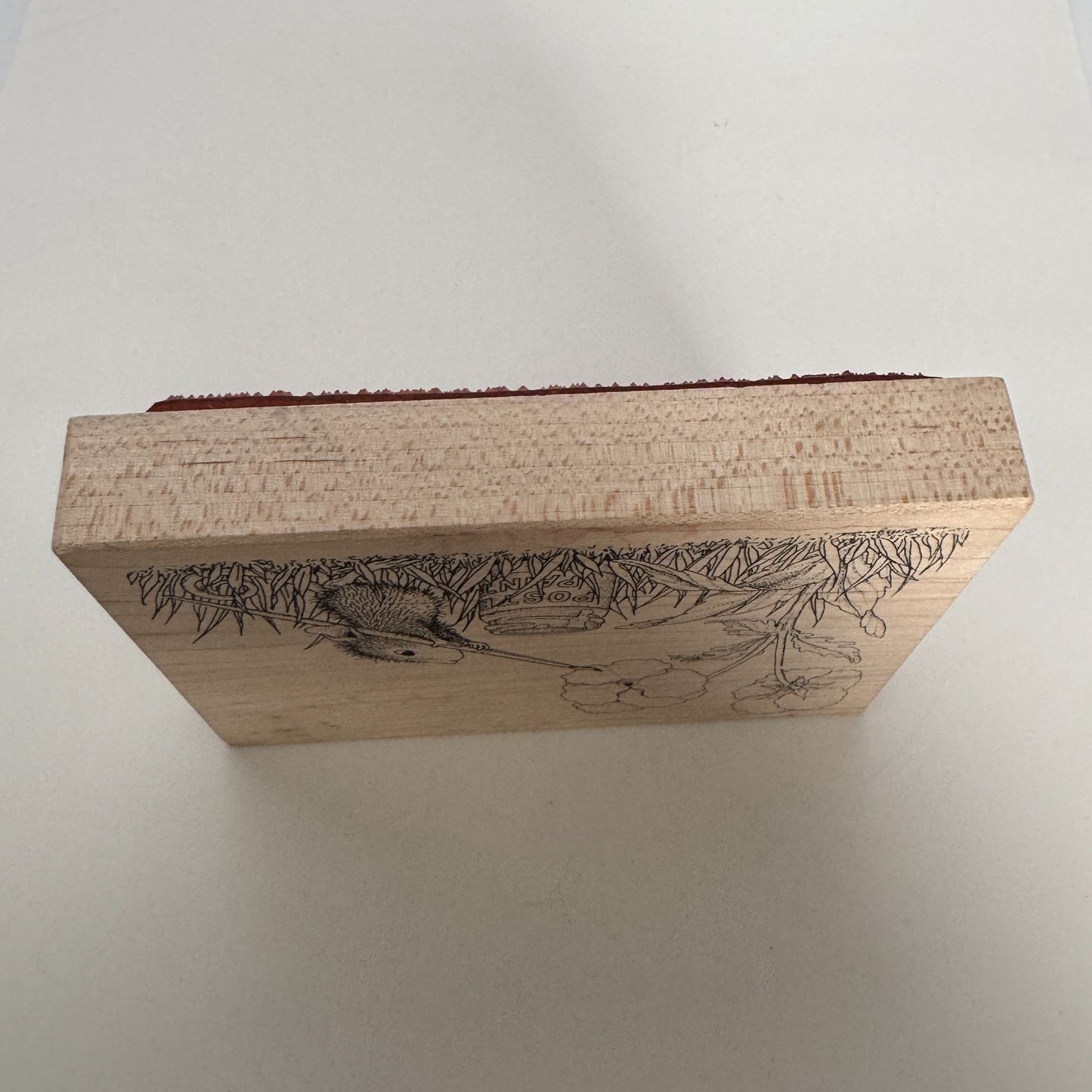 Stampa Rosa House Mouse Rubber Stamp Painting A Pansy Flower Friend Card Making