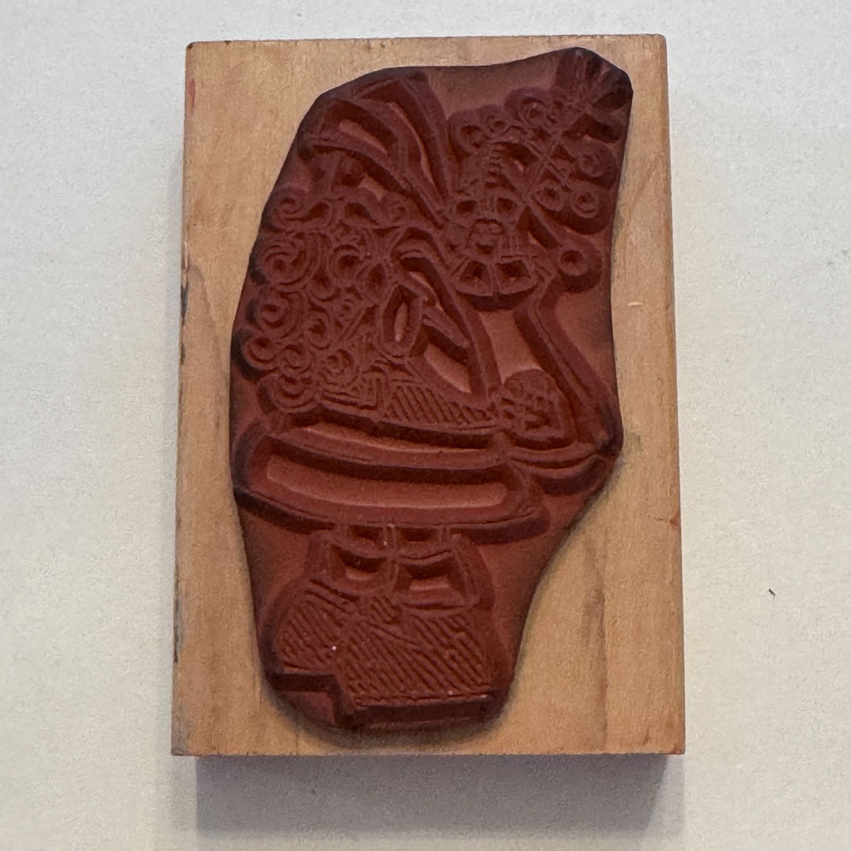 Heather Rubber Stamp Santa Claus Toy Bag Christmas Holiday Card Making Wood Mounted