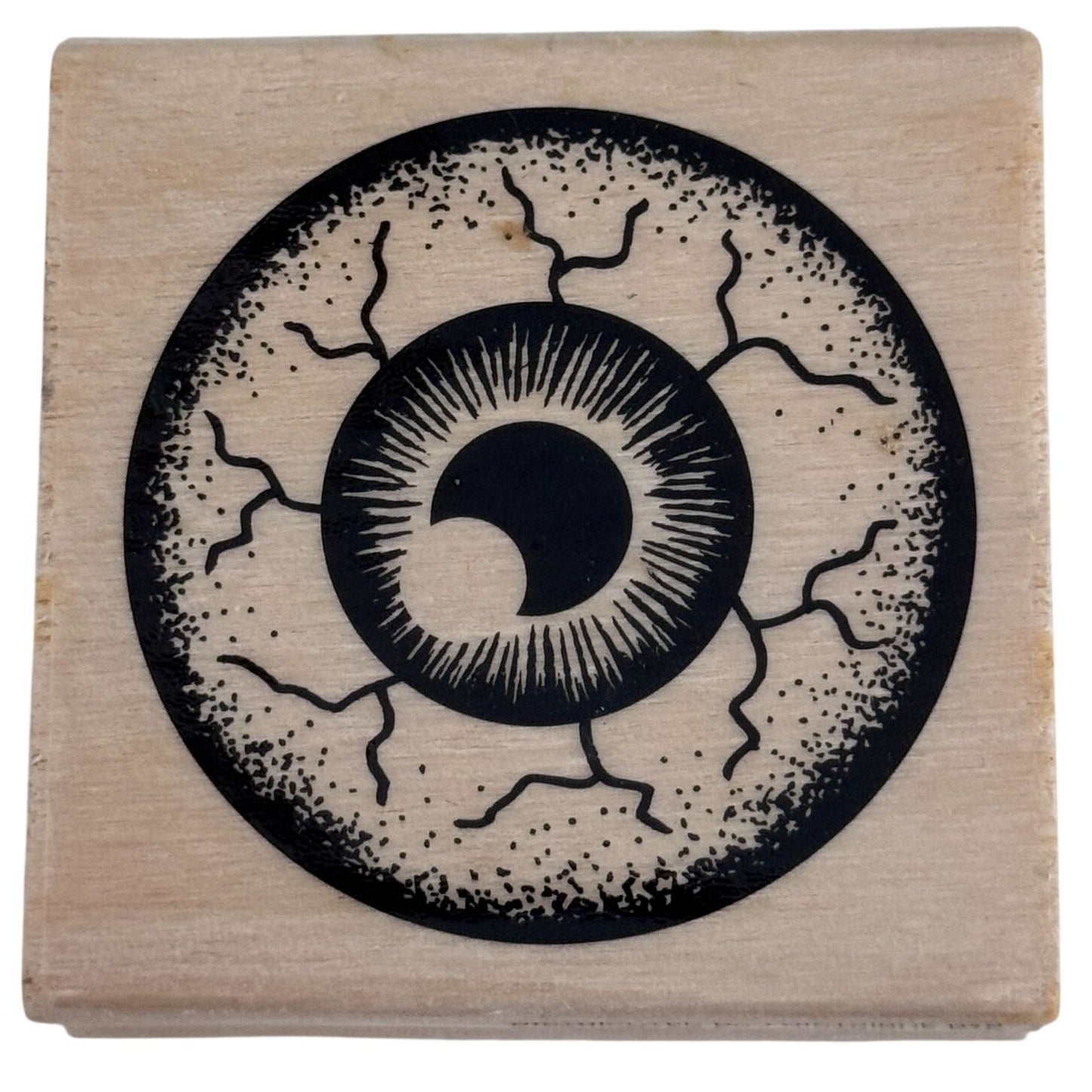 Craft Smart Rubber Stamp Eyeball Eye Crescent Moon Pupil Steampunk Halloween Creepy Cardmaking