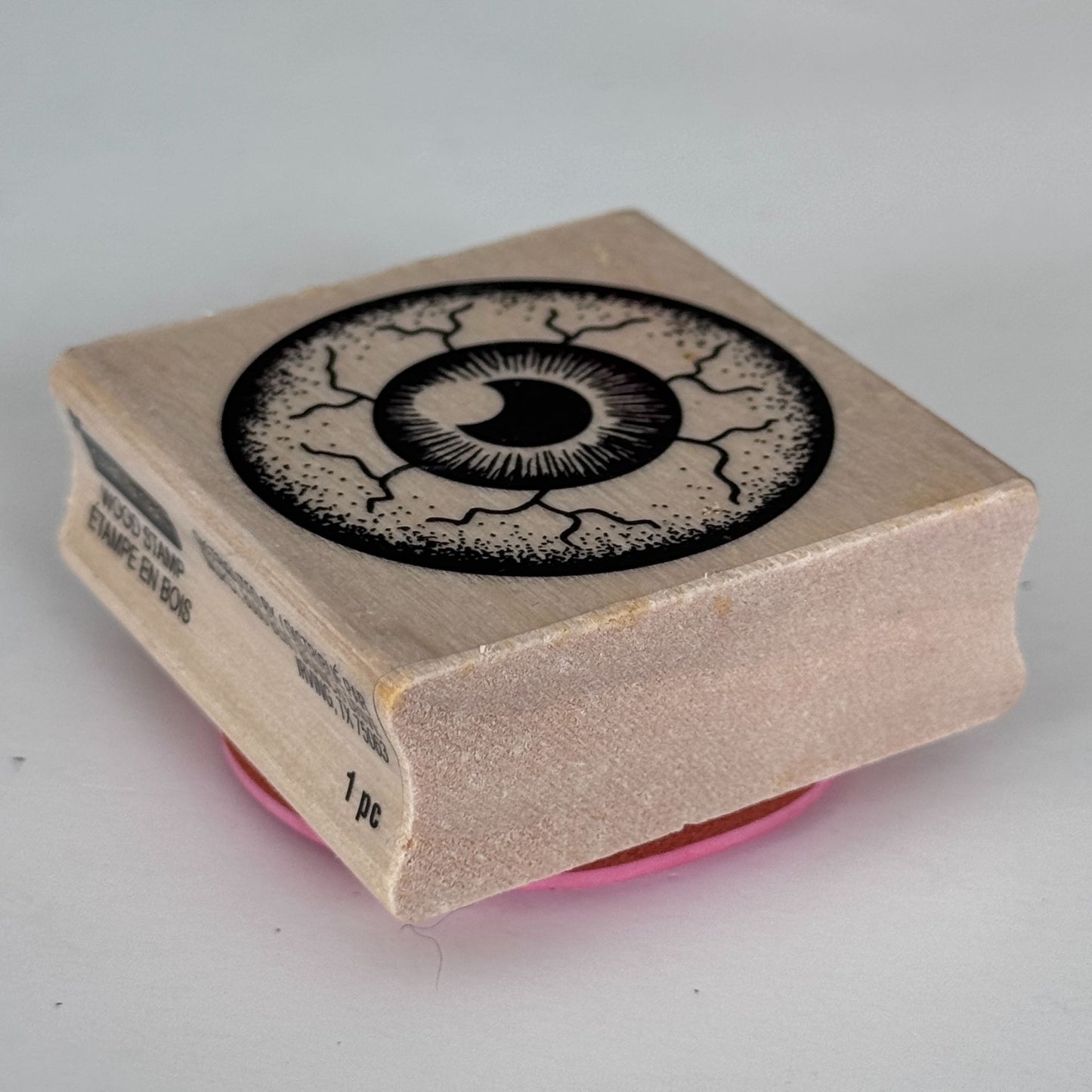 Craft Smart Rubber Stamp Eyeball Eye Crescent Moon Pupil Steampunk Halloween Creepy Cardmaking