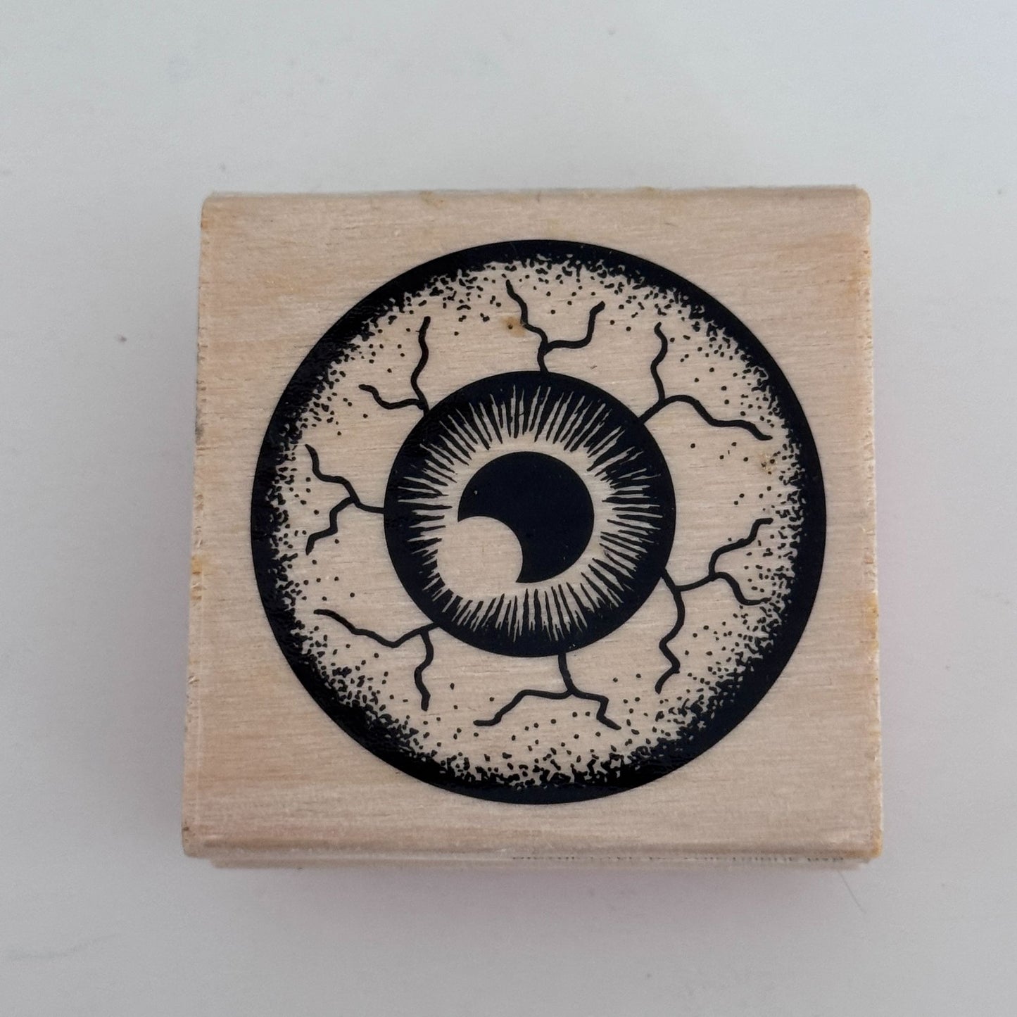 Craft Smart Rubber Stamp Eyeball Eye Crescent Moon Pupil Steampunk Halloween Creepy Cardmaking