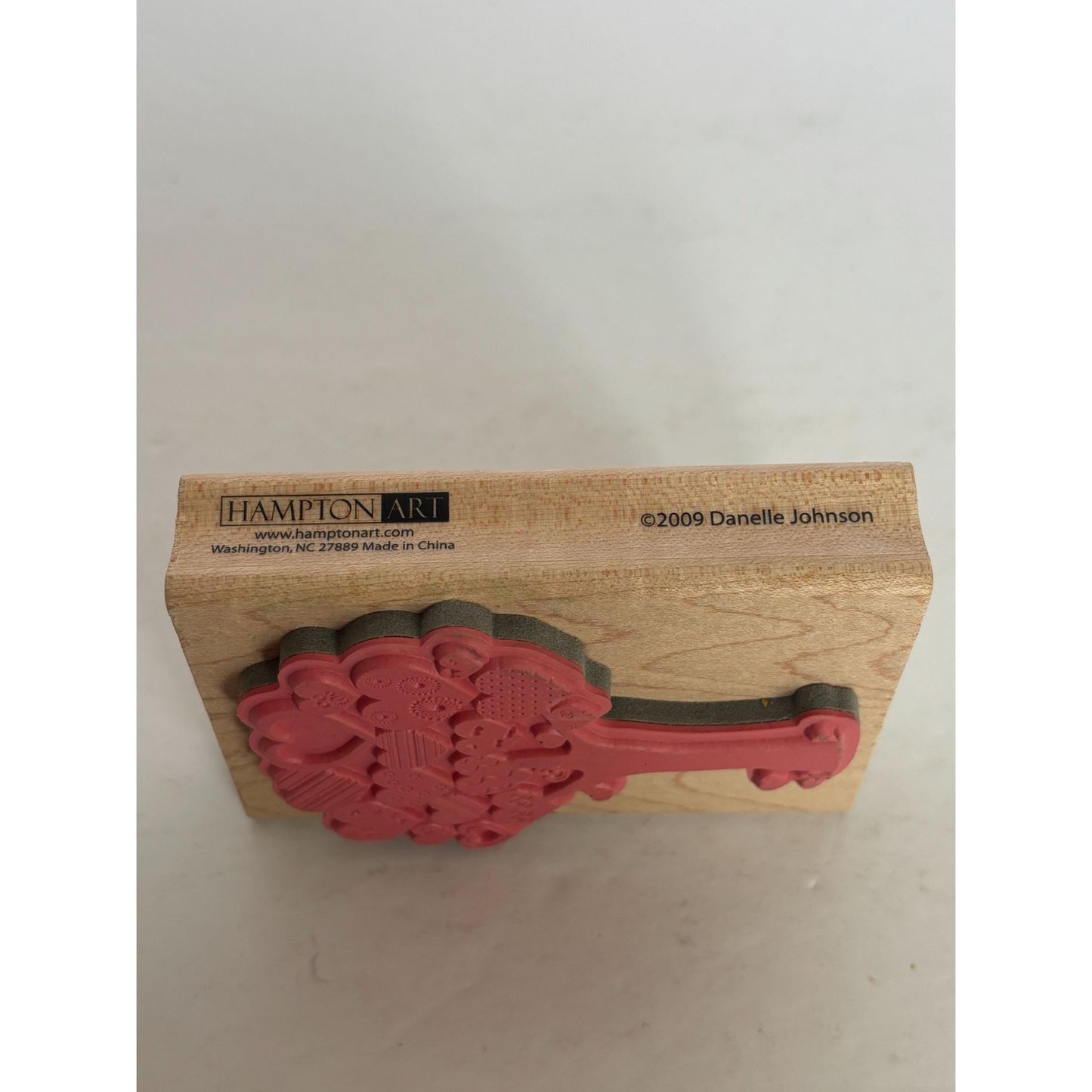Hampton Art Wood Rubber Stamp Tree Of Love Heart Leaves Family Valentines Day