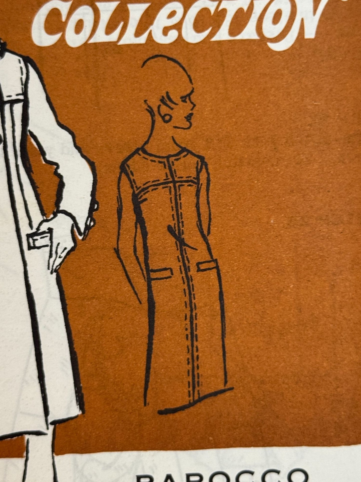 Singer Sewing Pattern 5107 Dress Coat World Designer Barocco Rome 1960s 14 Uncut