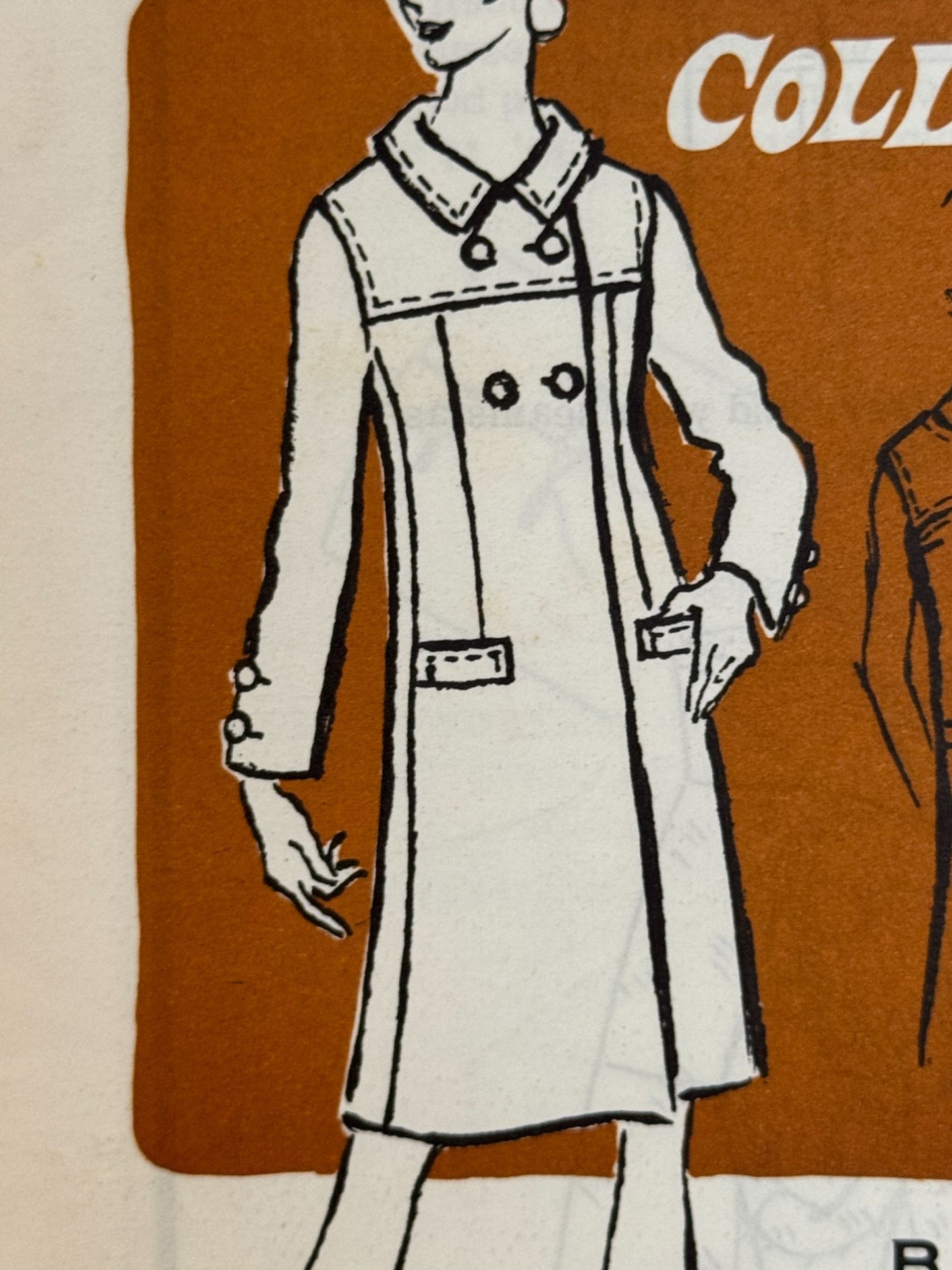 Singer Sewing Pattern 5107 Dress Coat World Designer Barocco Rome 1960s 14 Uncut