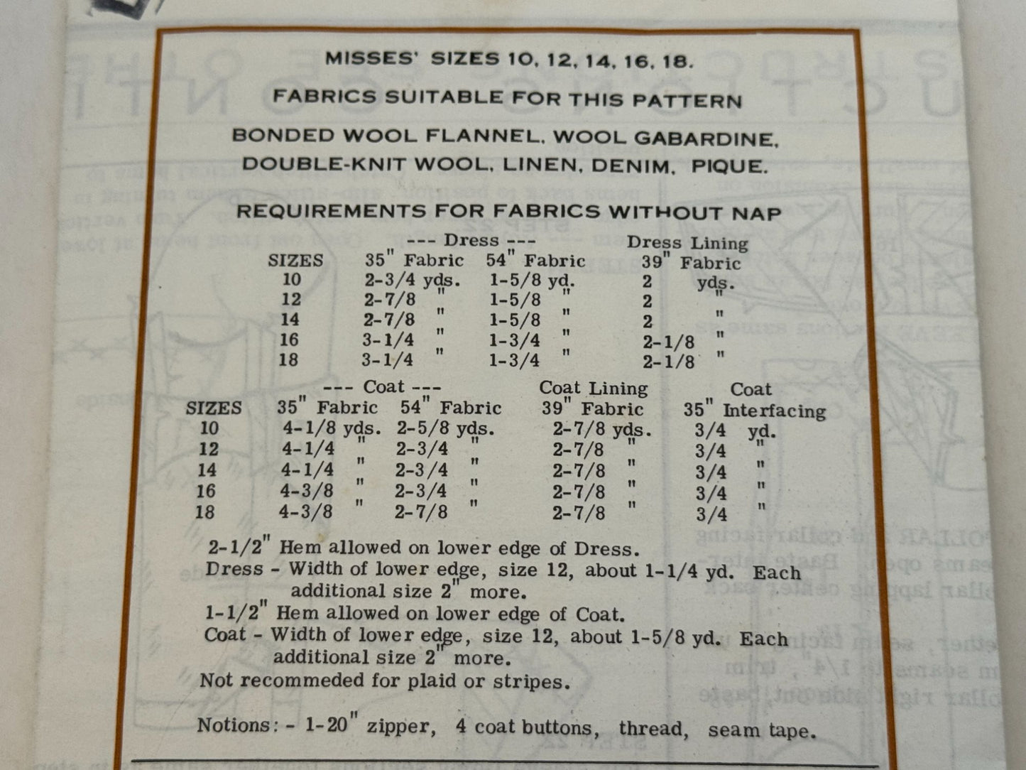 Singer Sewing Pattern 5107 Dress Coat World Designer Barocco Rome 1960s 14 Uncut