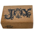 PSX Wood Rubber Stamp Joy Angel Christmas Card Greeting Sentiment Word D-385