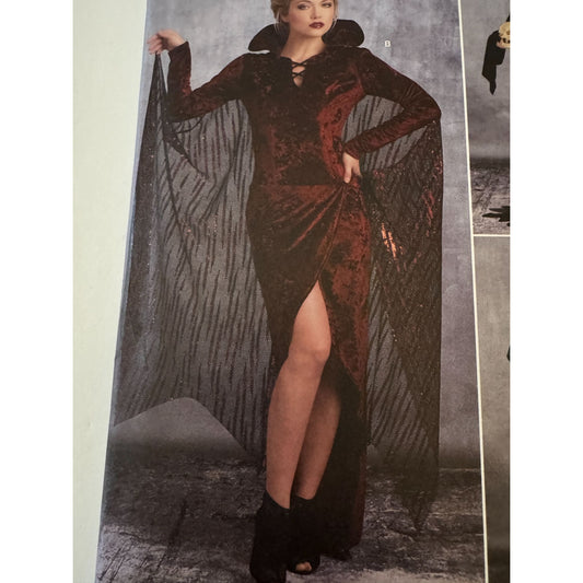 Simplicity Sewing Pattern S8973 Gothic Halloween Costume Vampire Sizes 6-14 UC