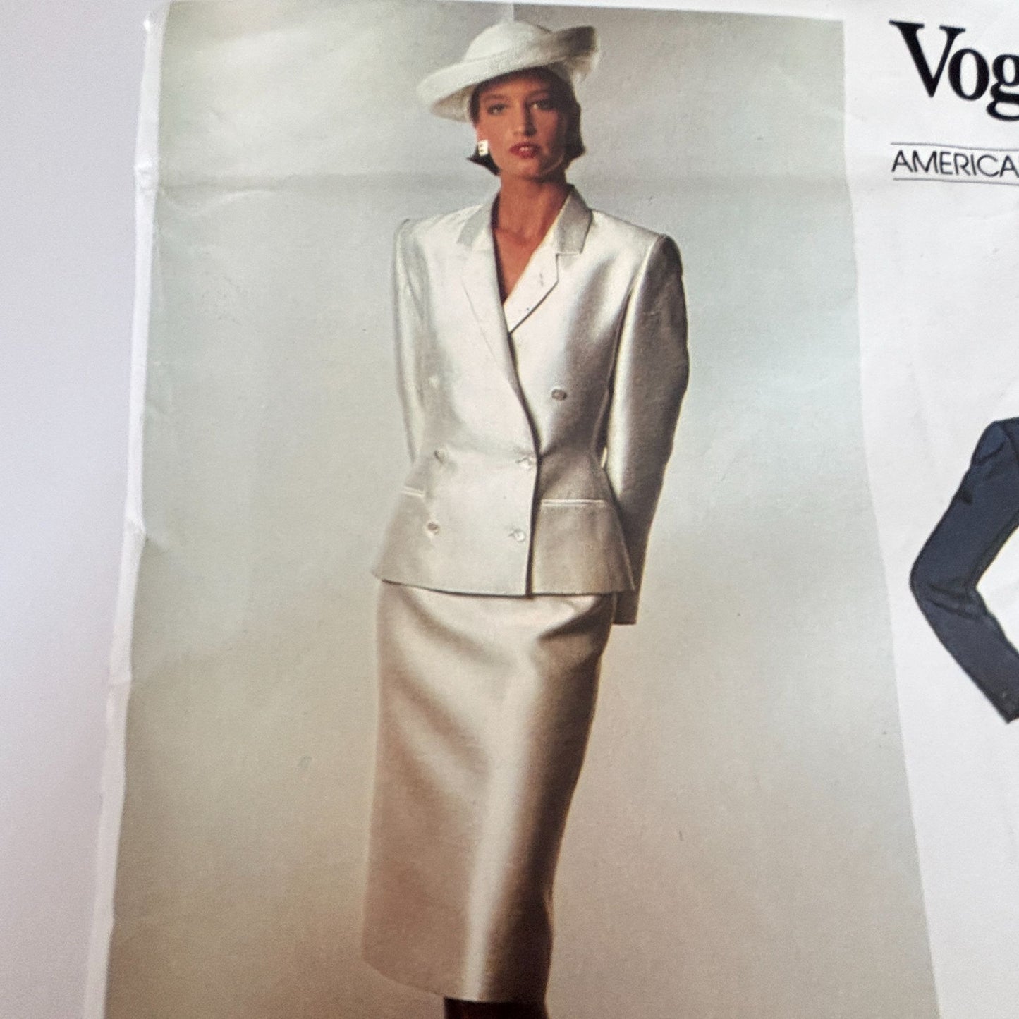 Vogue Sewing Pattern 1158 Bill Blass Suit Skirt Suit 80s American Designer 12 Uncut