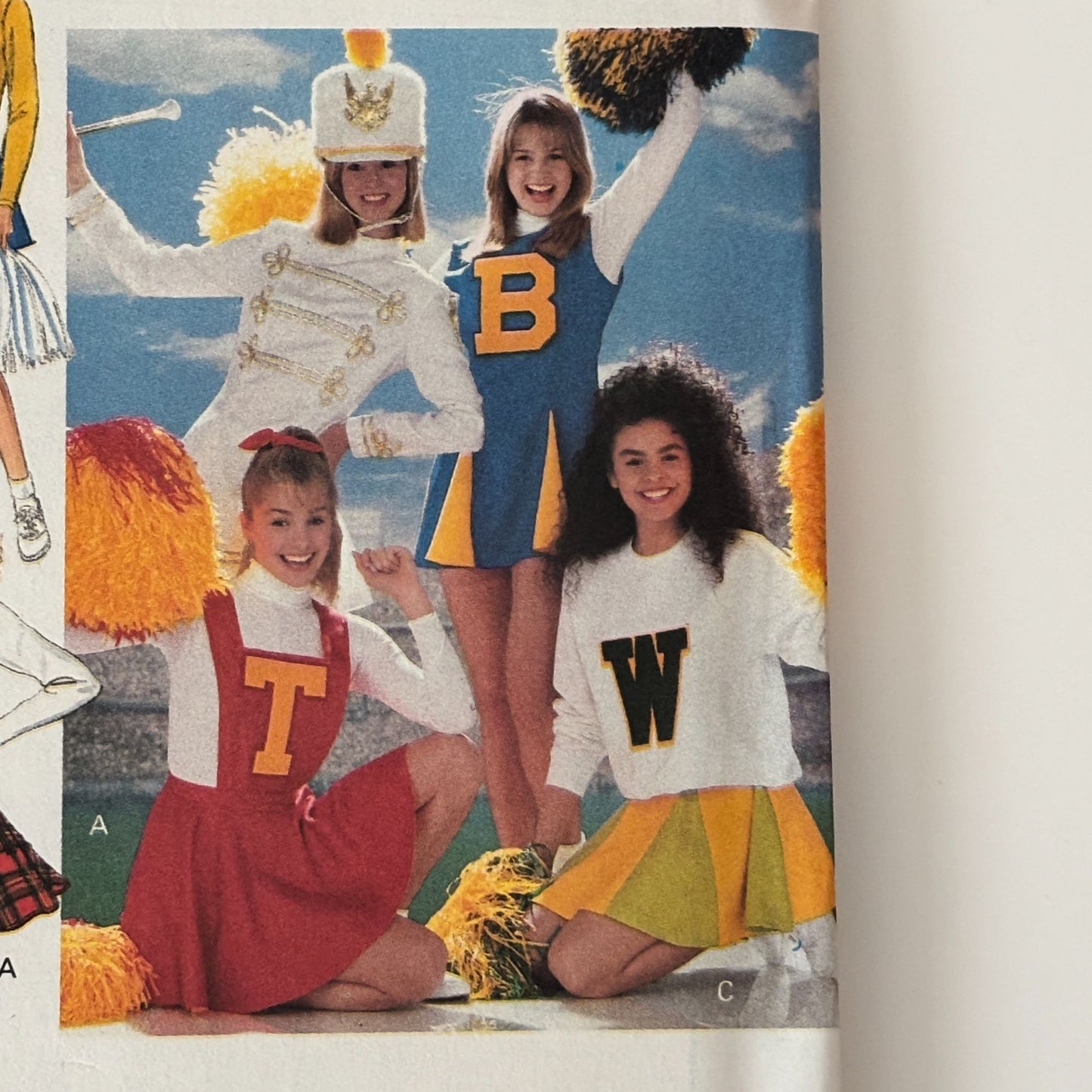 Butterick Sewing Pattern 6732 Cheerleader Uniform Dress Outfit Costume 6-10 Uncut Cheerleading Skirt Schoolcore