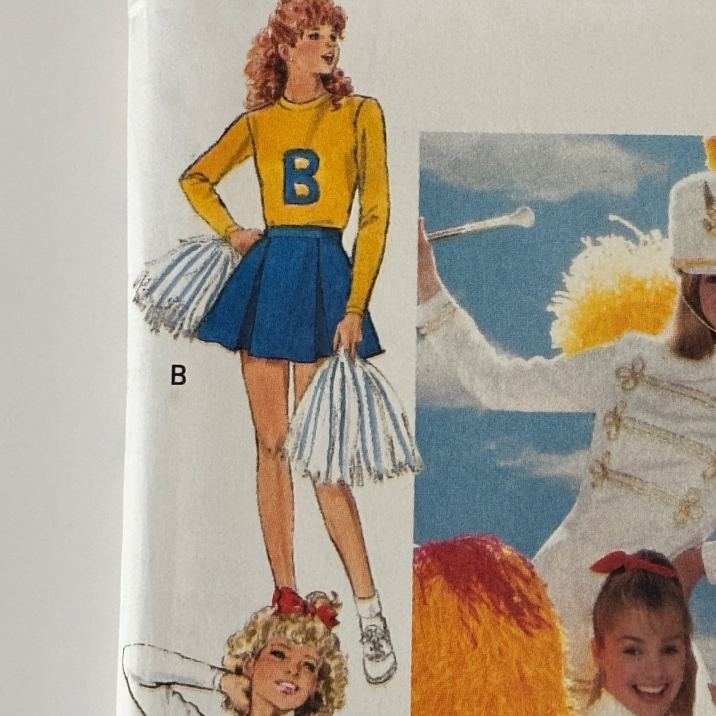 Butterick Sewing Pattern 6732 Cheerleader Uniform Dress Outfit Costume 6-10 Uncut Cheerleading Skirt Schoolcore