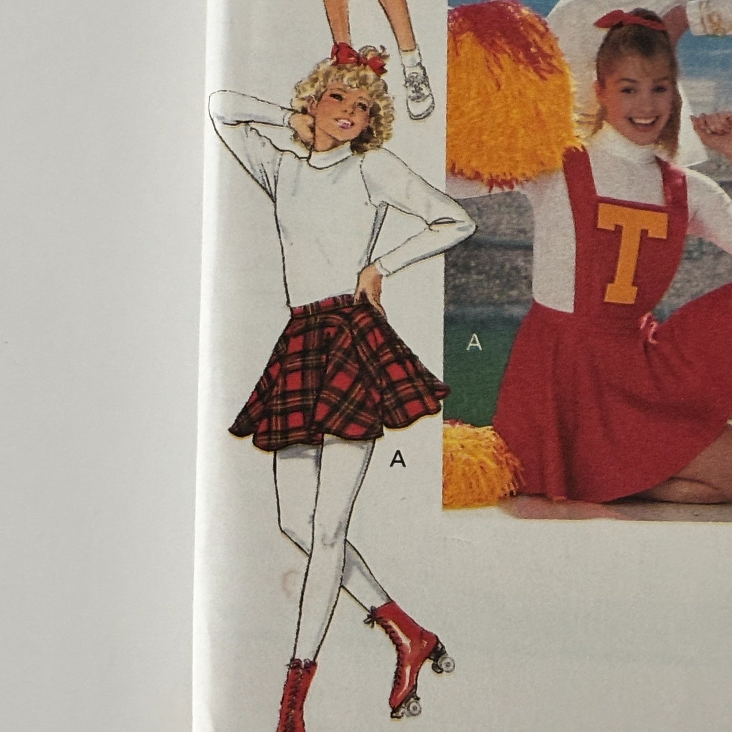 Butterick Sewing Pattern 6732 Cheerleader Uniform Dress Outfit Costume 6-10 Uncut Cheerleading Skirt Schoolcore