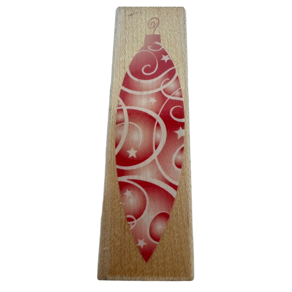 Hero Arts Rubber Stamp Swirls and Stars Ornament Christmas Card Making Holidays