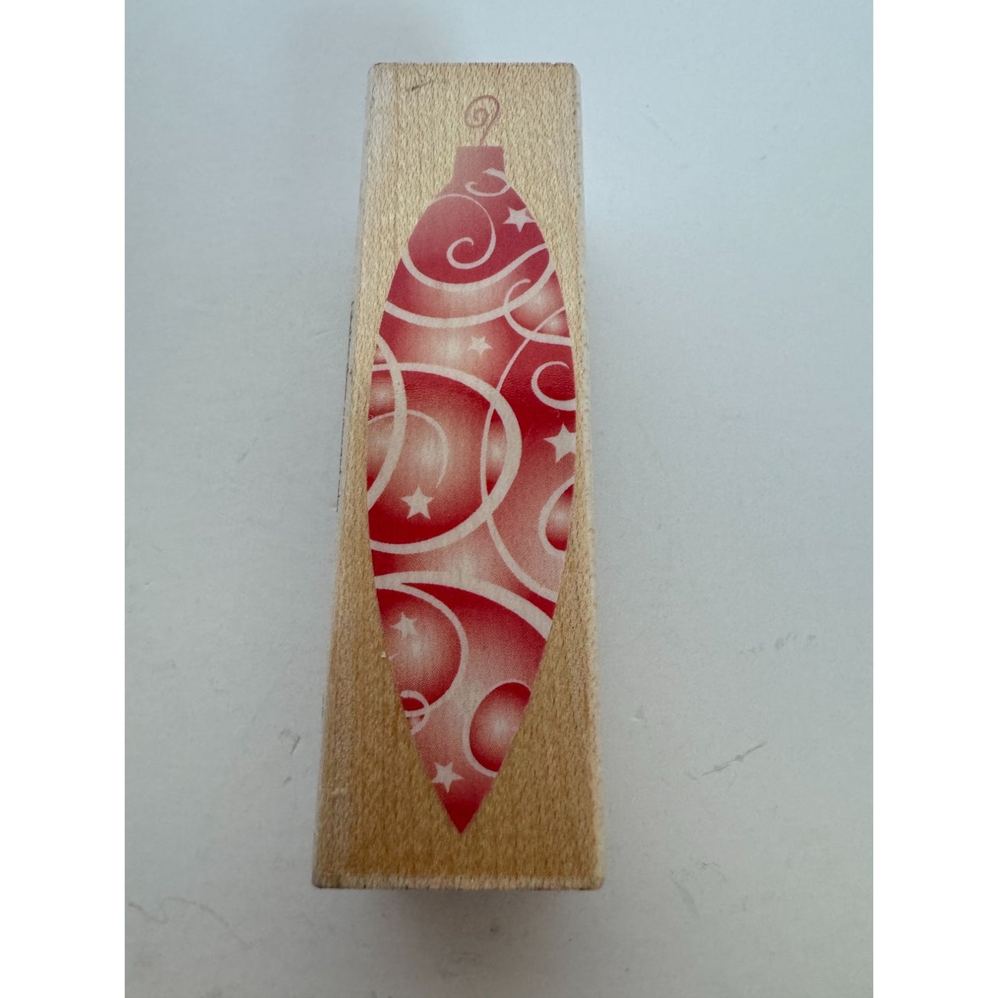 Hero Arts Rubber Stamp Swirls and Stars Ornament Christmas Card Making Holidays