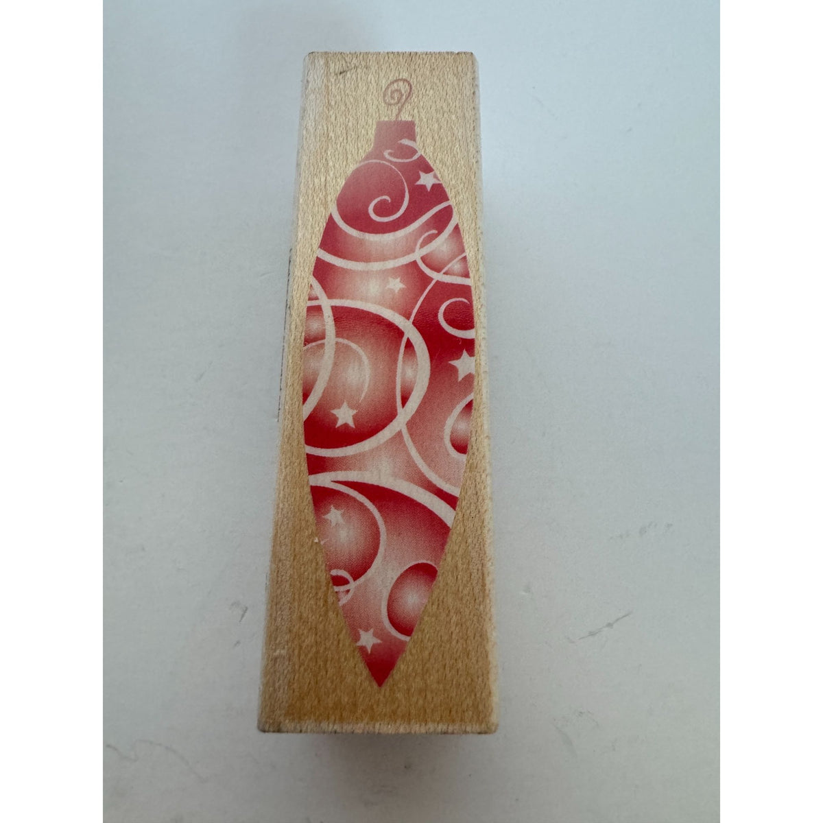 Hero Arts Rubber Stamp Swirls and Stars Ornament Christmas Card Making Holidays