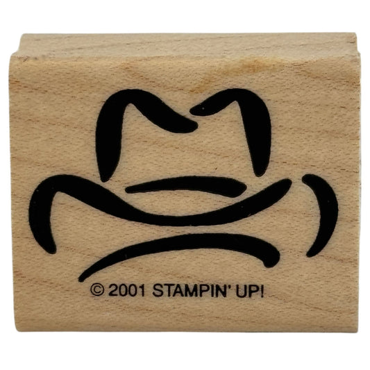 Stampin Up Rubber Stamp Cowboy Hat Card Making Country Cowgirl Fashion Craft Art