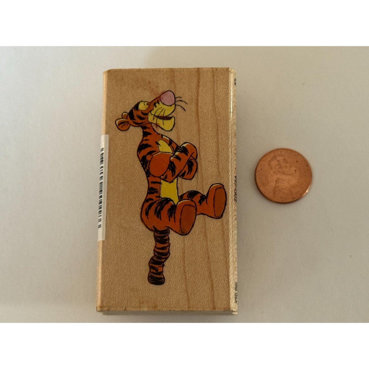 Disney Rubber Stamp Tigger Cartoon Bouncing Jump Listening Pose All Night Media