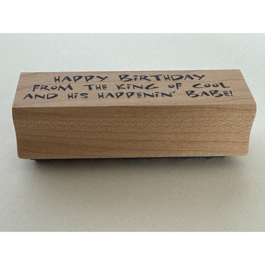 Art Impressions Rubber Stamp Happy Birthday Greeting from Couple Funny Humor
