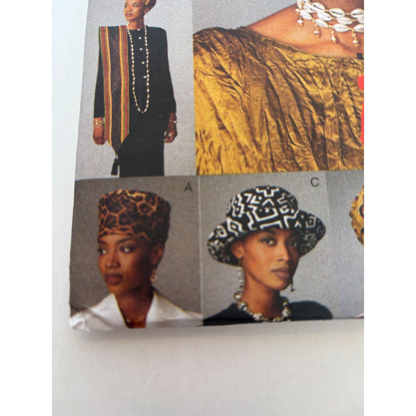 Vogue Sewing Pattern 9117 EZ Headwrap Vest Stole Hat Garment Size 6 8 10 Uncut