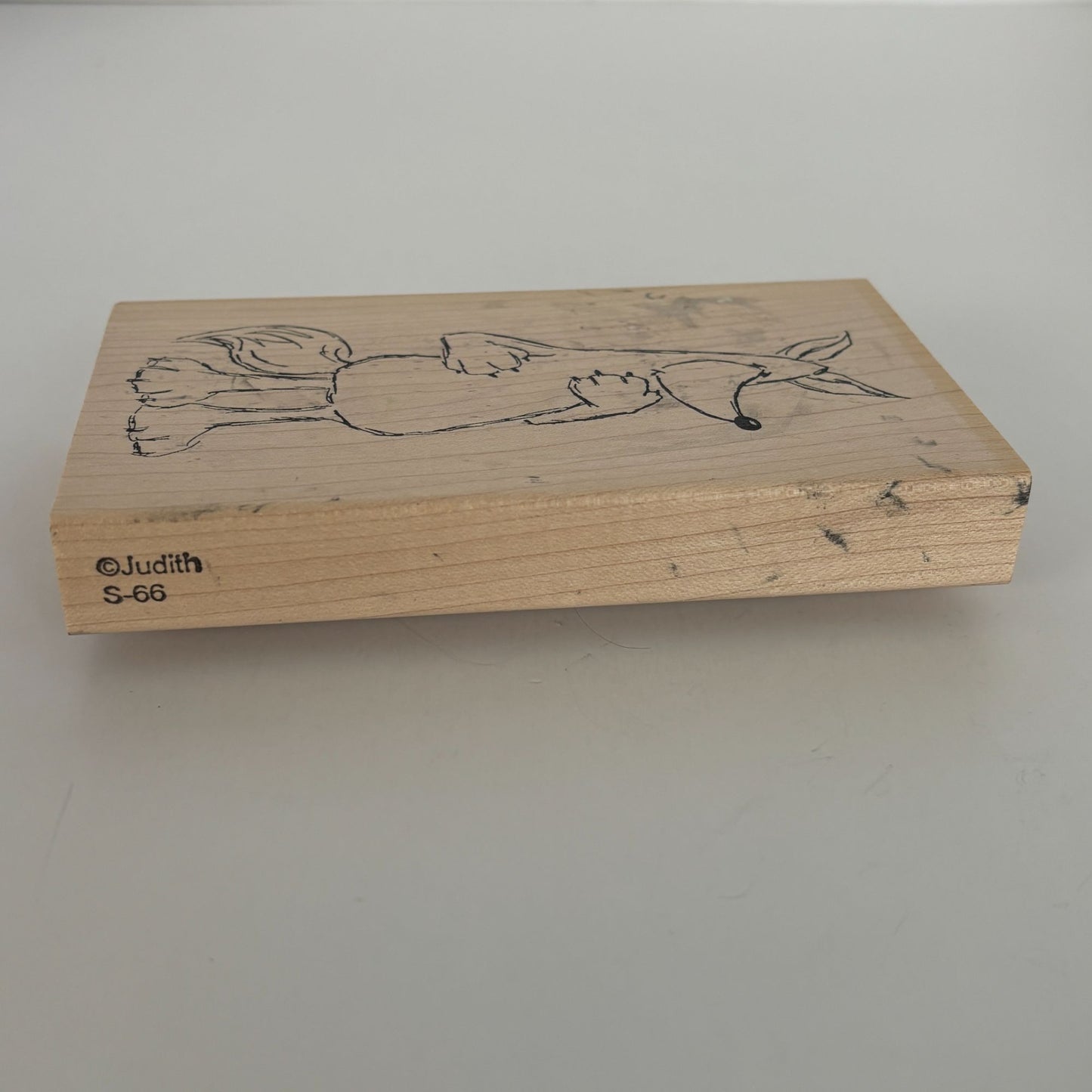 Judith Rubber Stamp Fox Critter Cartoon Animal Card Making Craft Large Wood S-66