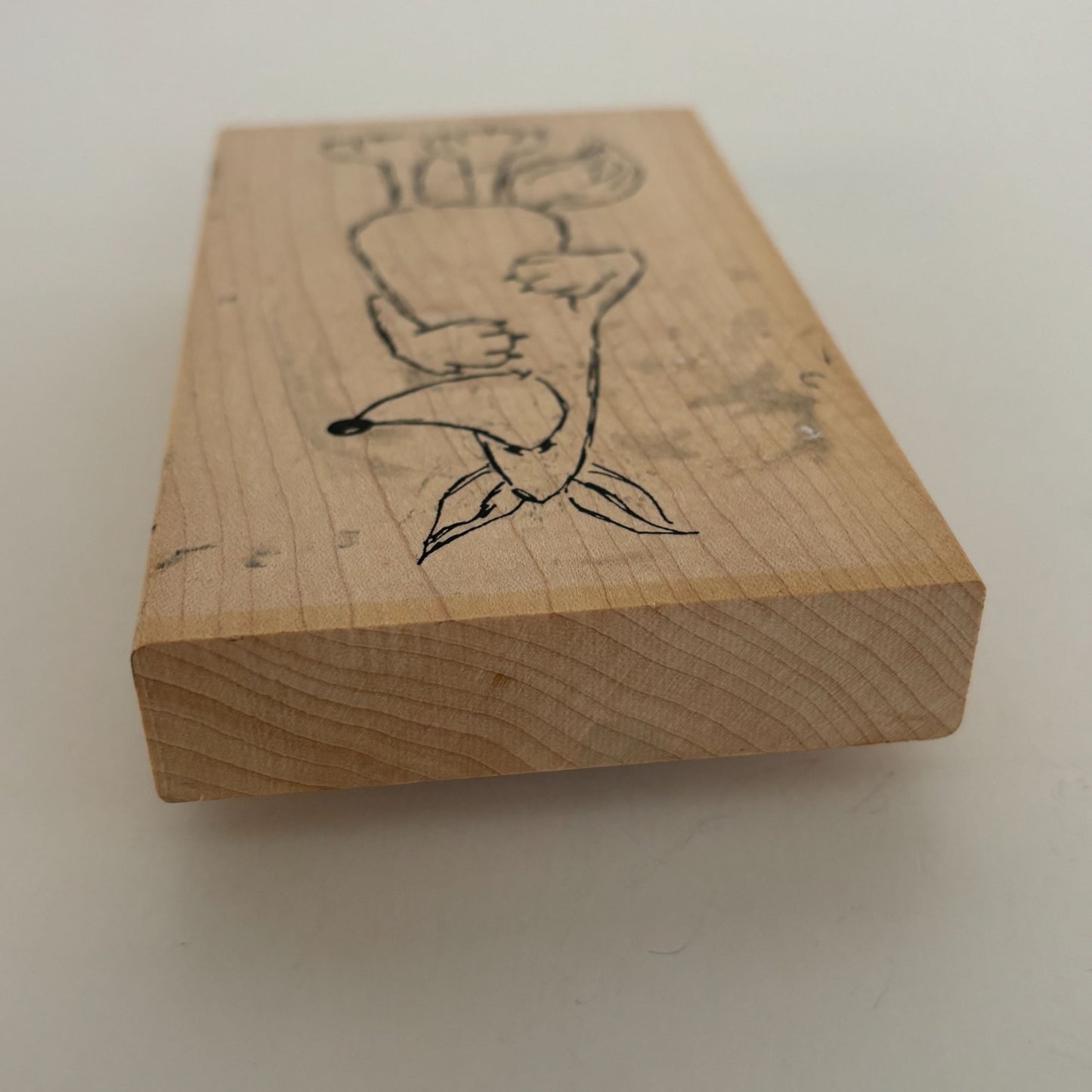 Judith Rubber Stamp Fox Critter Cartoon Animal Card Making Craft Large Wood S-66