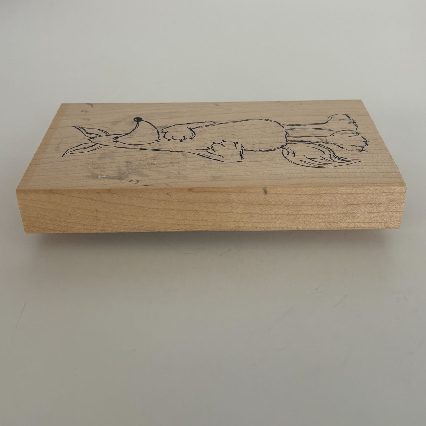 Judith Rubber Stamp Fox Critter Cartoon Animal Card Making Craft Large Wood S-66