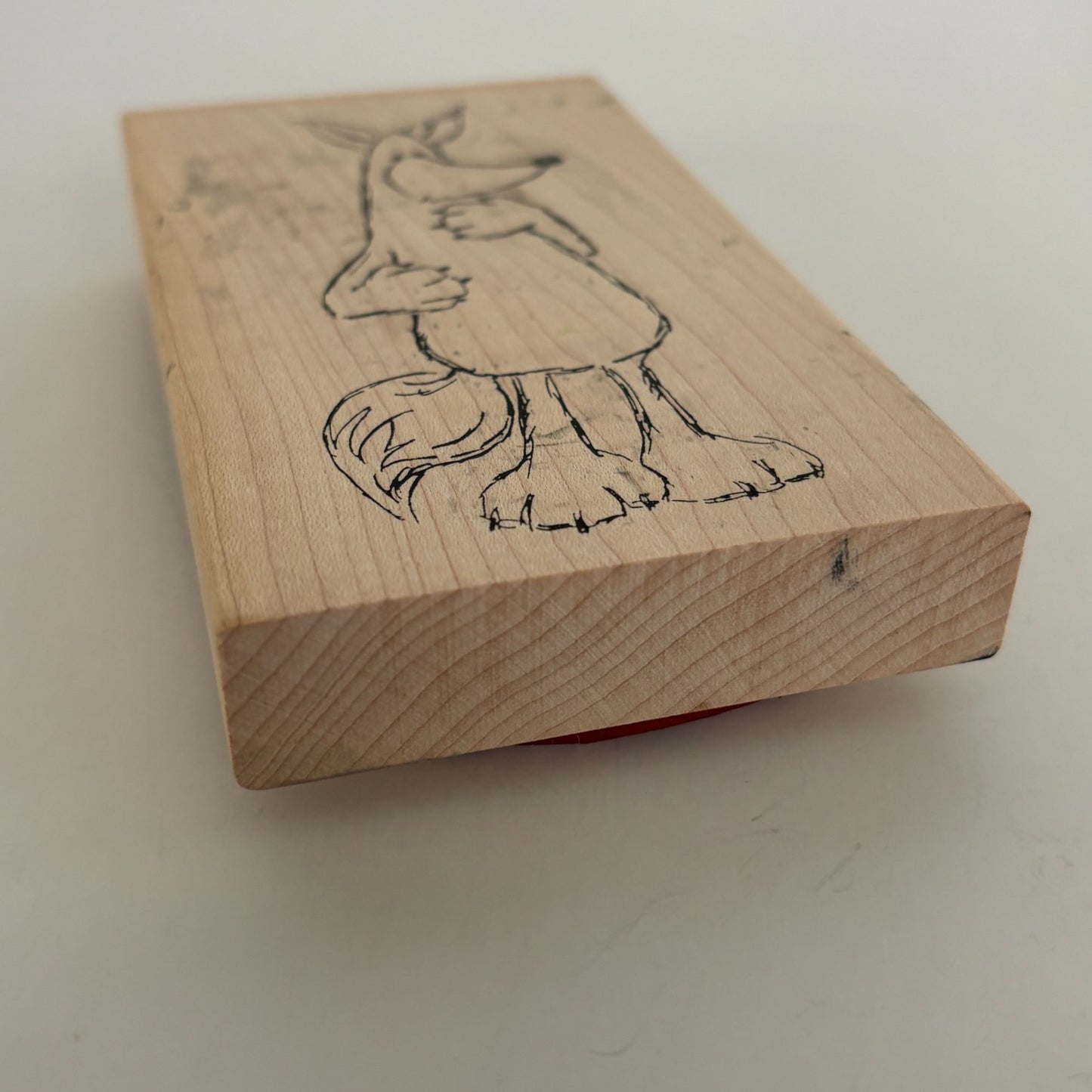Judith Rubber Stamp Fox Critter Cartoon Animal Card Making Craft Large Wood S-66