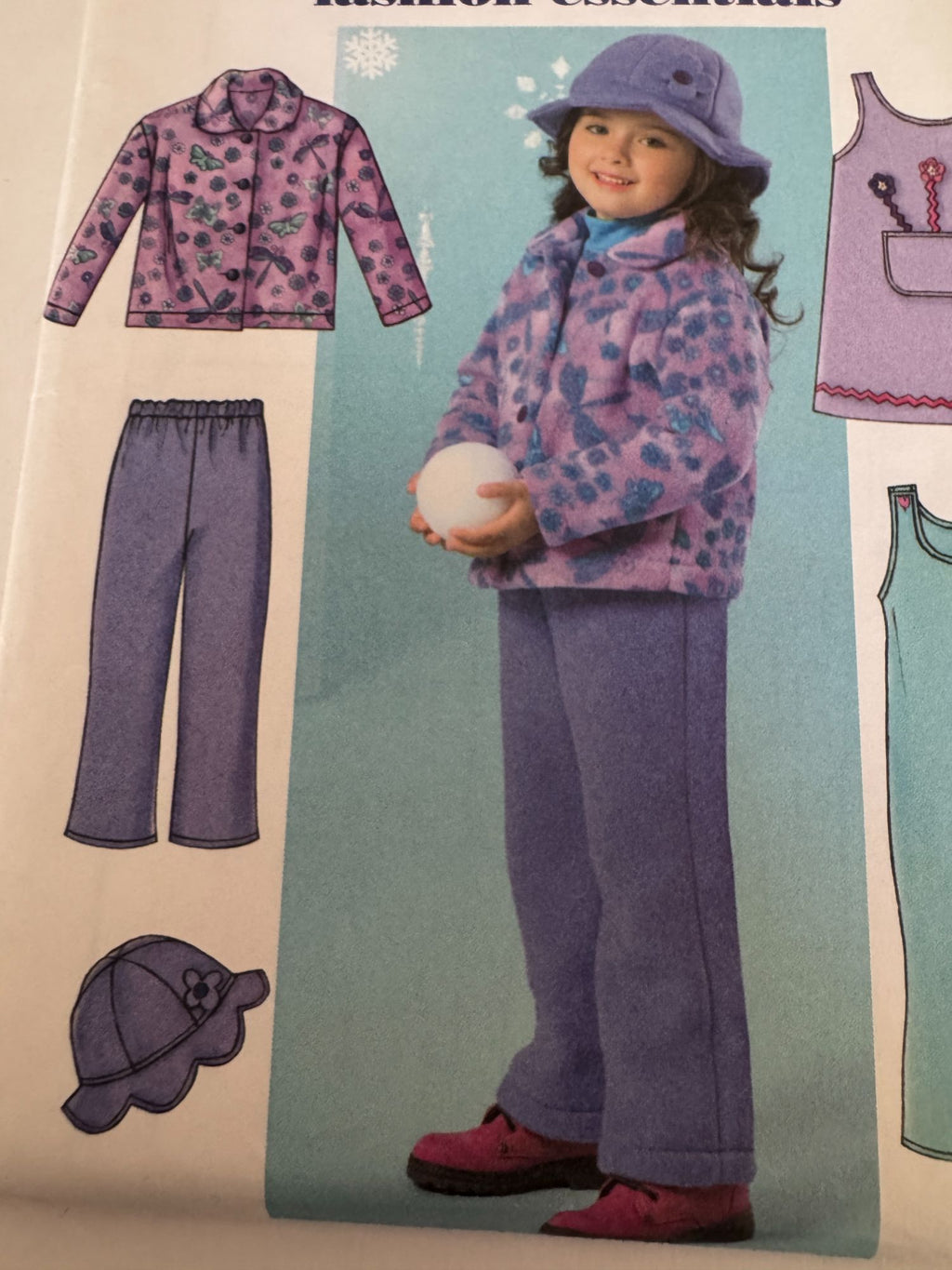Butterick Sewing Pattern B4335 Girls Jacket Jumper Pants Winter Outfit 6 7 8 UC