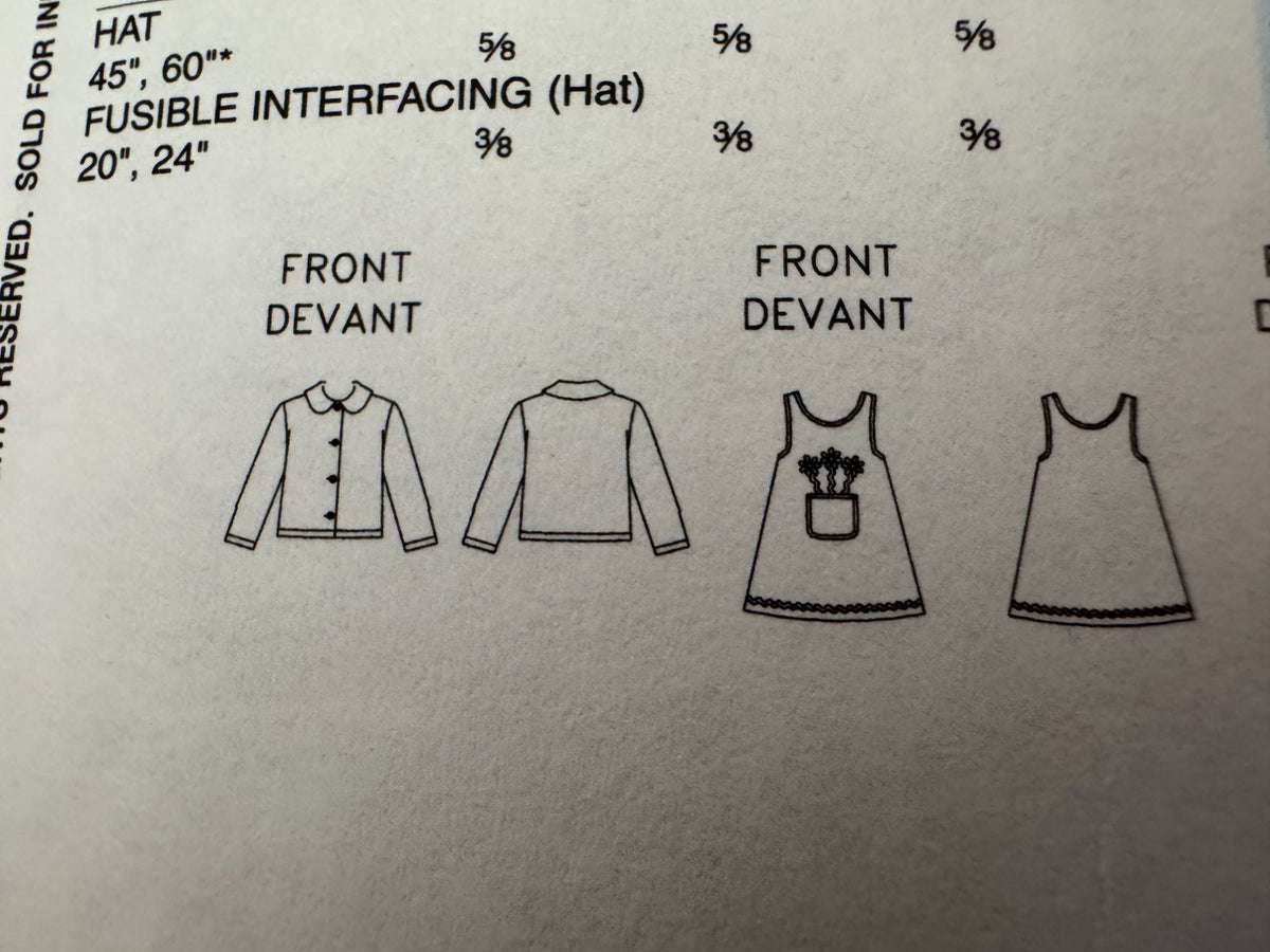 Butterick Sewing Pattern B4335 Girls Jacket Jumper Pants Winter Outfit 6 7 8 UC