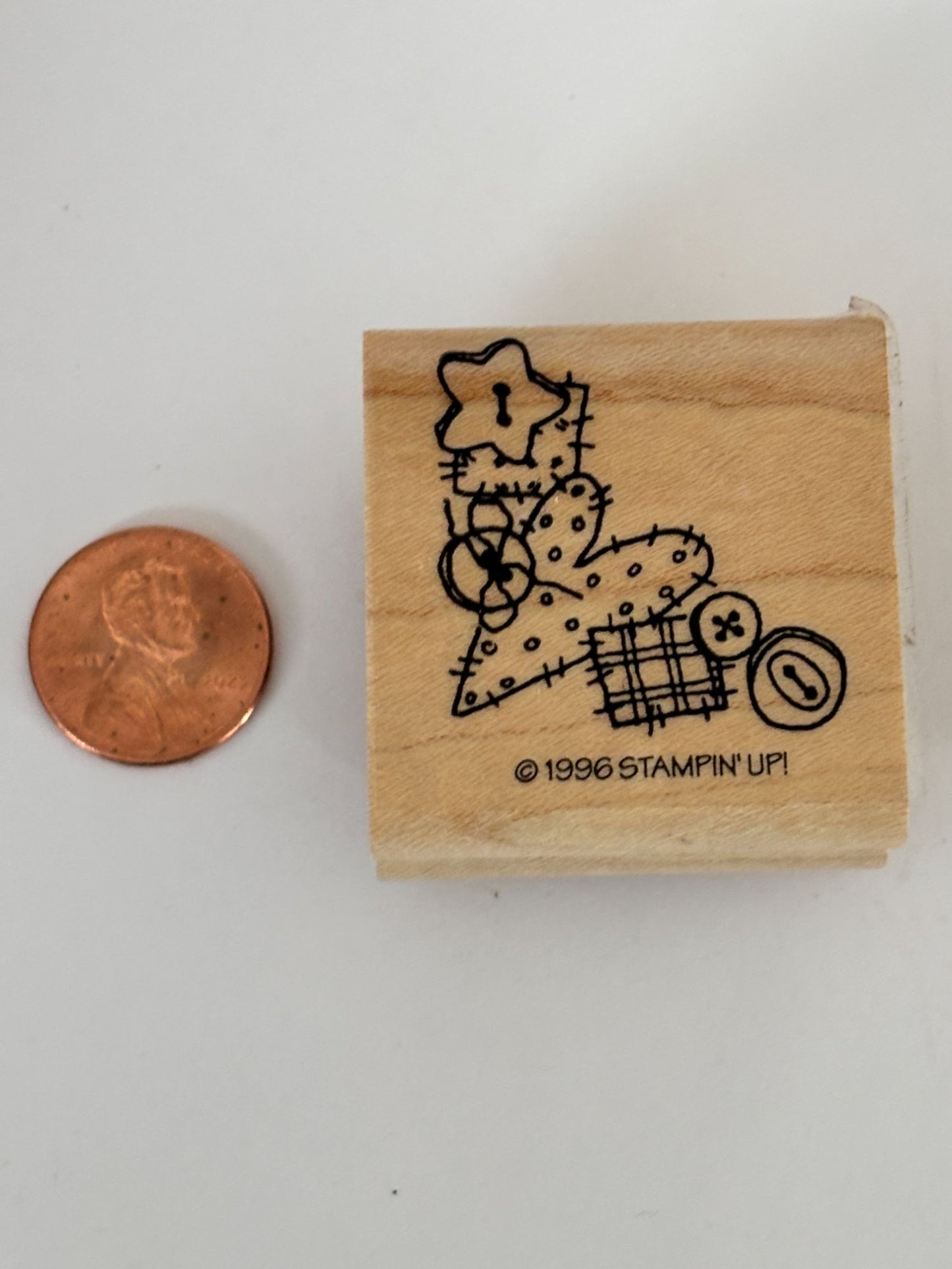 Stampin Up Rubber Stamp Corner Heart Button Fruit Country Flower Cardmaking Wood