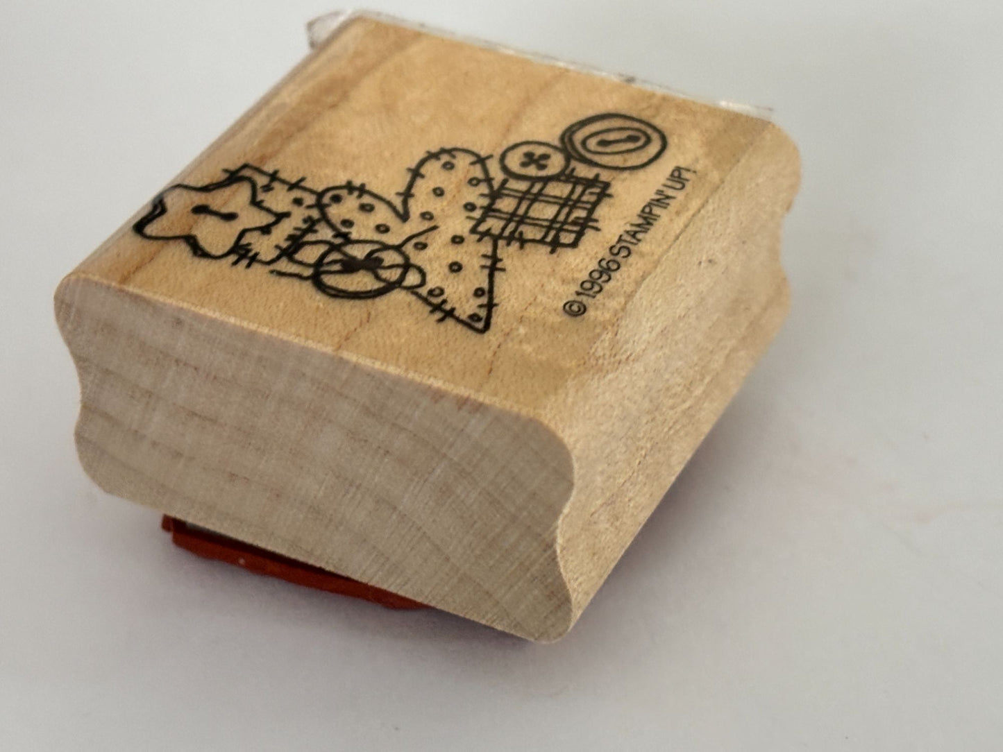 Stampin Up Rubber Stamp Corner Heart Button Fruit Country Flower Cardmaking Wood