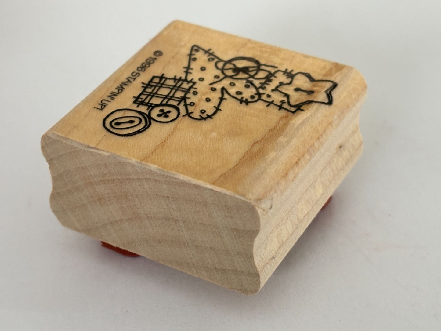 Stampin Up Rubber Stamp Corner Heart Button Fruit Country Flower Cardmaking Wood