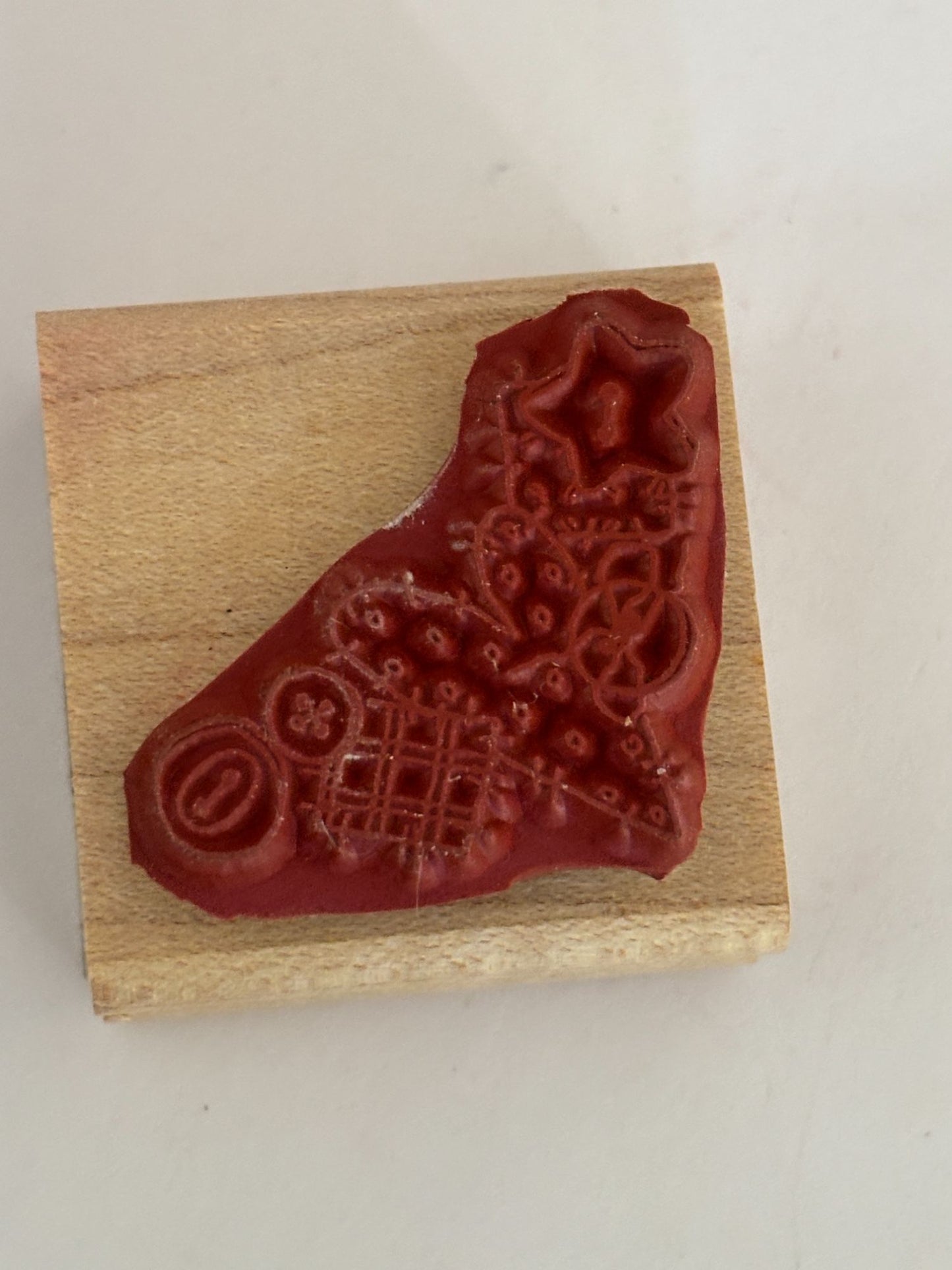 Stampin Up Rubber Stamp Corner Heart Button Fruit Country Flower Cardmaking Wood