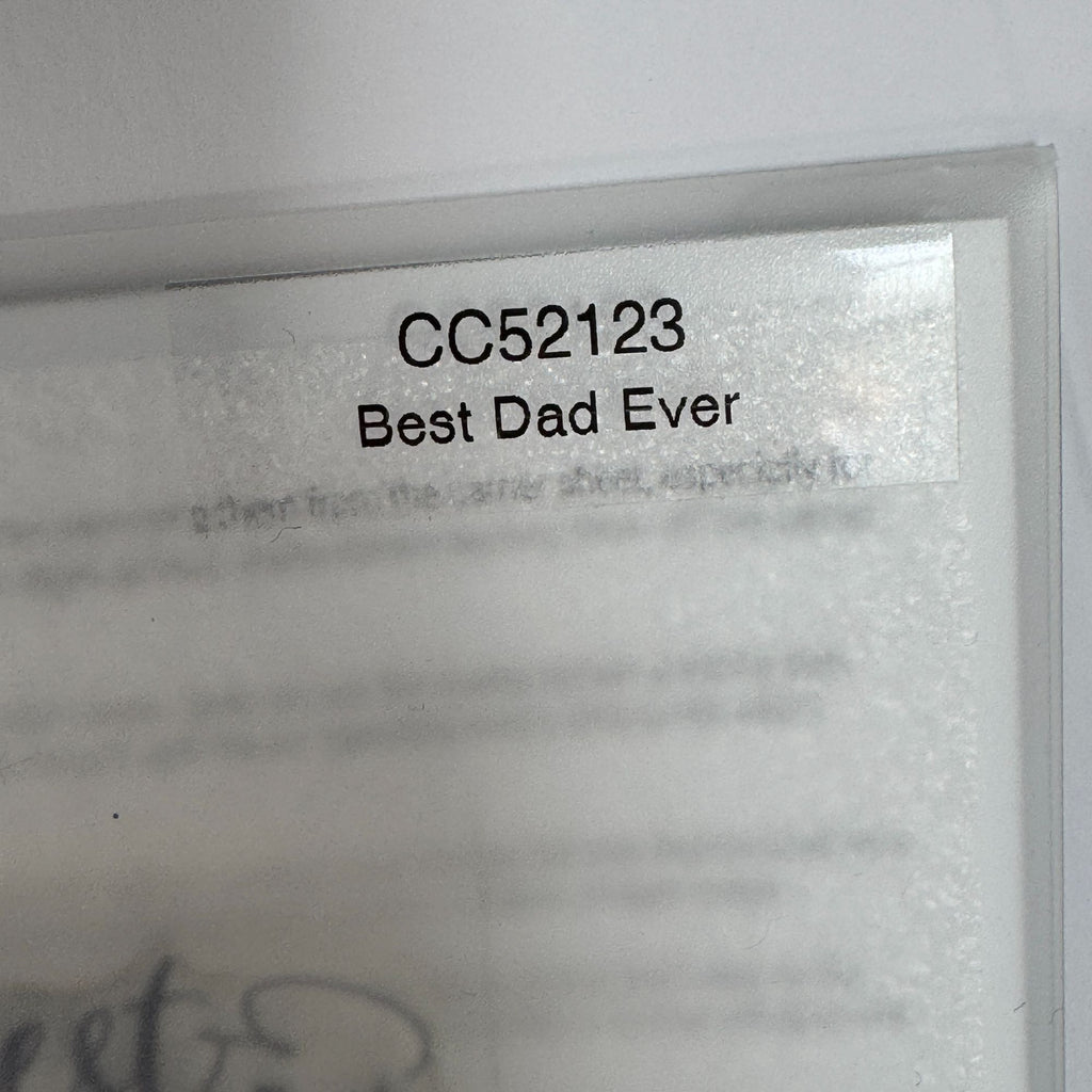 CTMH My Acrylix Acrylic Stamp Set Best Dad Ever Fathers Day Sentiment CC52123