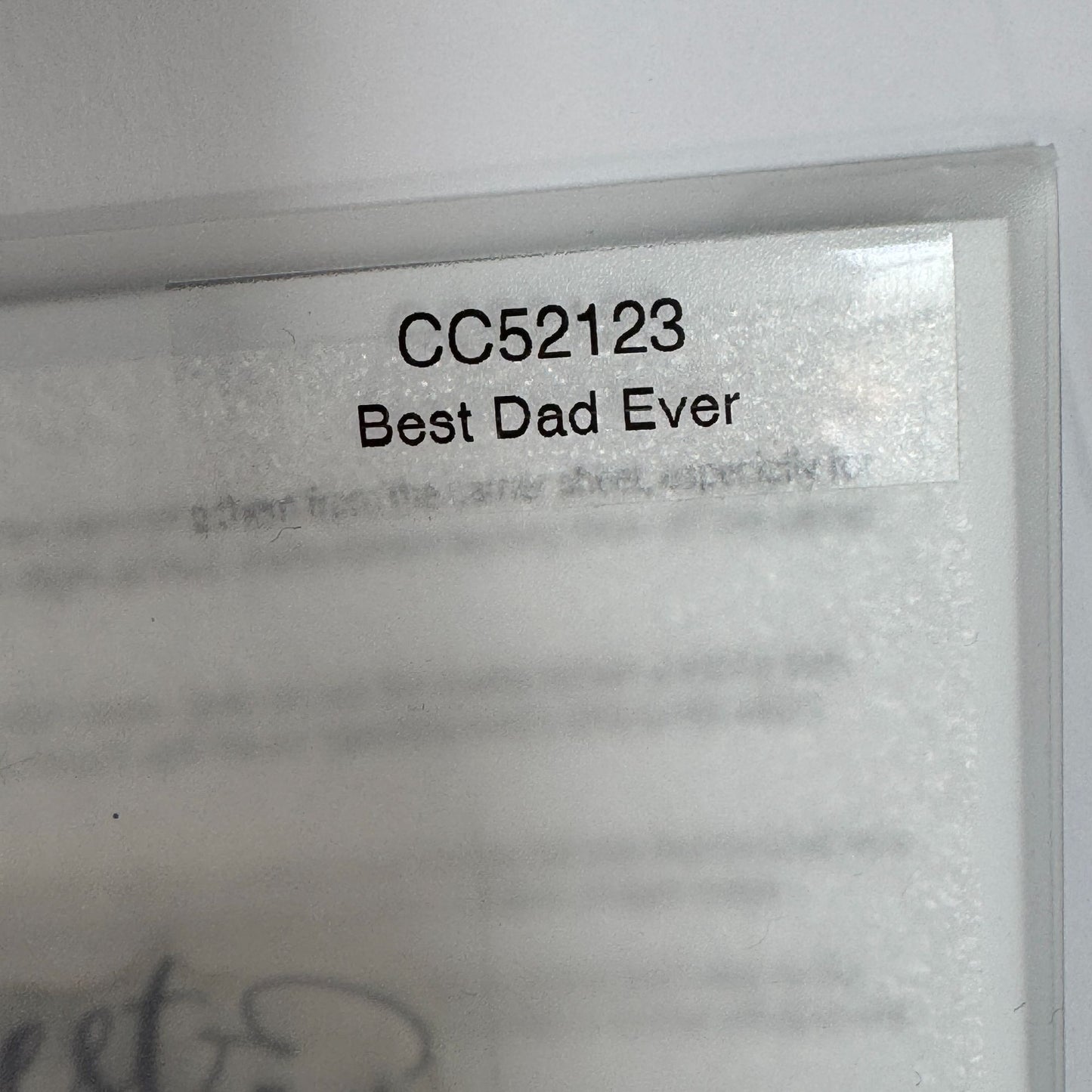 CTMH My Acrylix Acrylic Stamp Set Best Dad Ever Fathers Day Sentiment CC52123