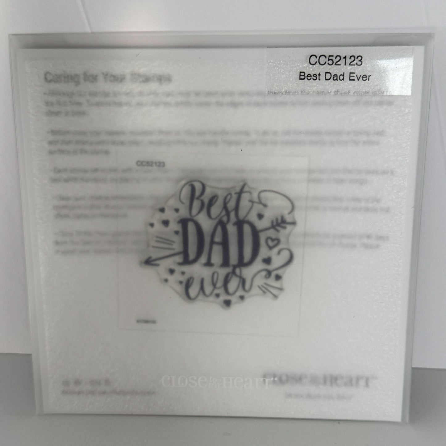 CTMH My Acrylix Acrylic Stamp Set Best Dad Ever Fathers Day Sentiment CC52123