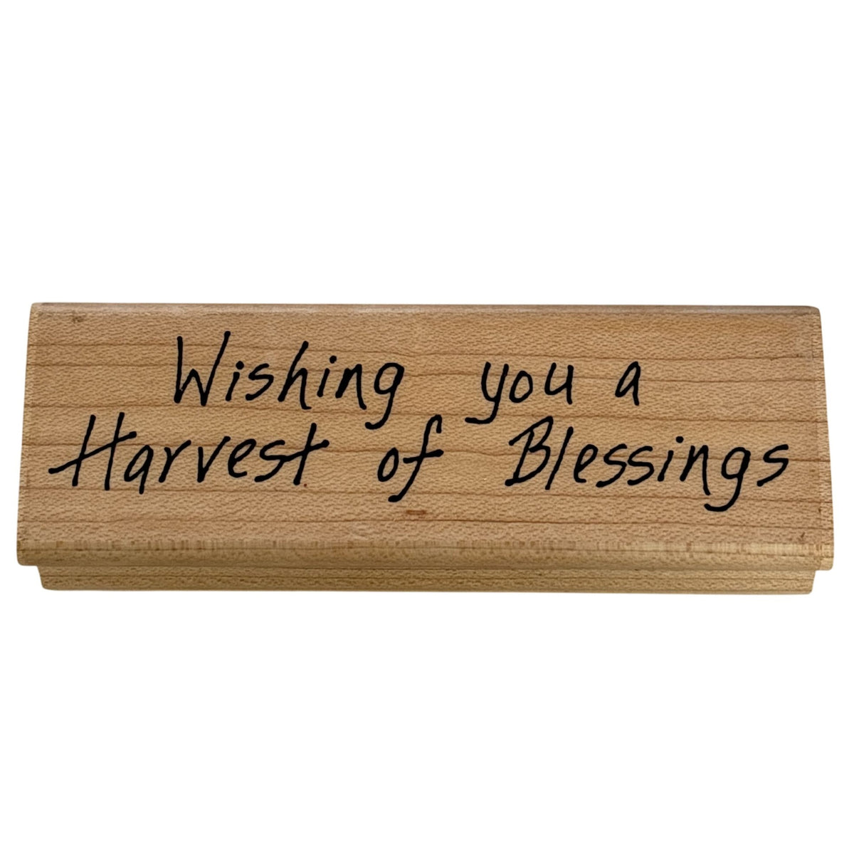 Angels Attic Harvest of Blessings Rubber Stamp Thanksgiving Fall Sentiment Card Making
