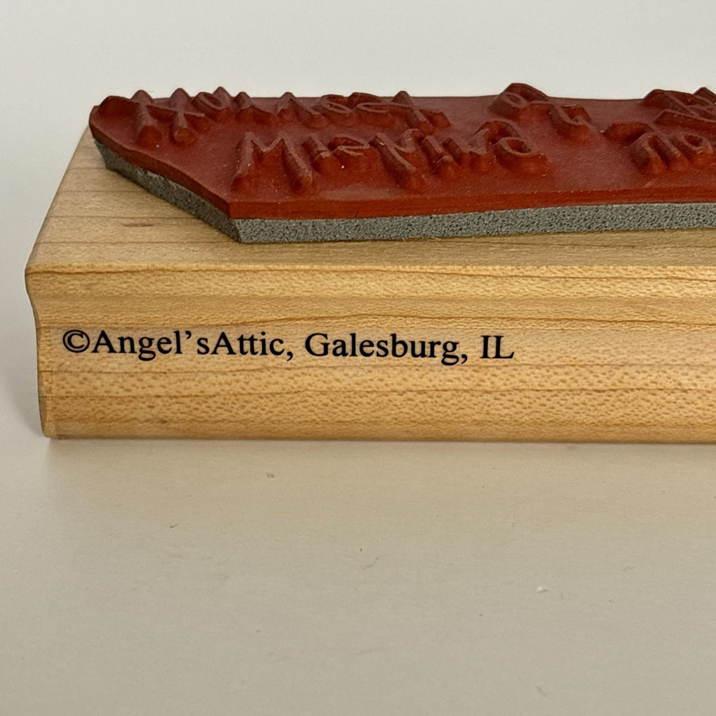 Angels Attic Harvest of Blessings Rubber Stamp Thanksgiving Fall Sentiment Card Making
