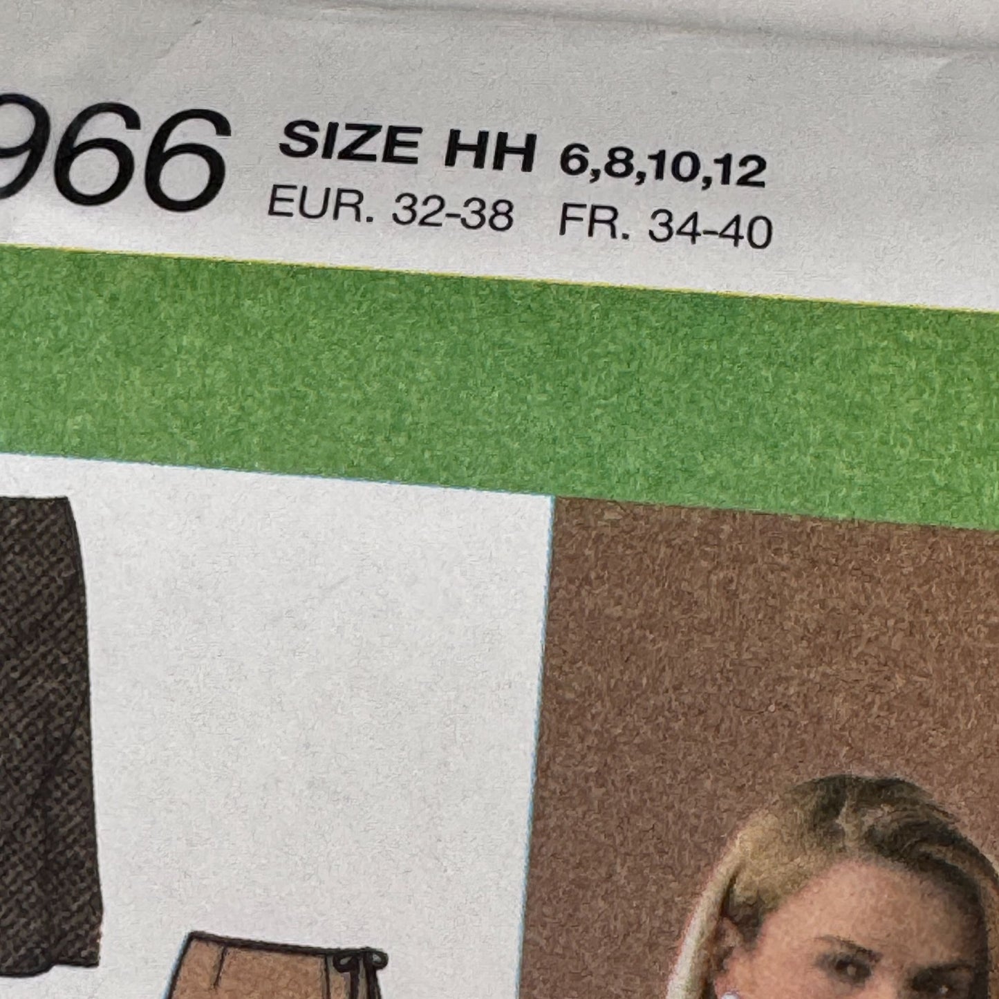Simplicity Sewing Pattern 4966 Midi Skirt Asymmetrical Hem Y2K Casual 6-12 Uncut Wool Denim