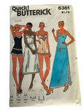 Butterick Sewing Pattern 6361 Lingerie Camisole Bodysuit Slip Vintage 8 1980s UC