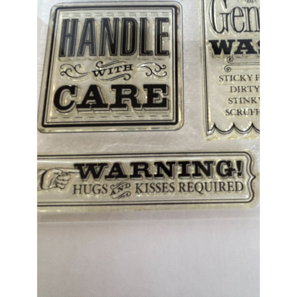 CTMH Acrylic Stamp Set Special Care Kid Memories Parenting Philosophy Art S1312
