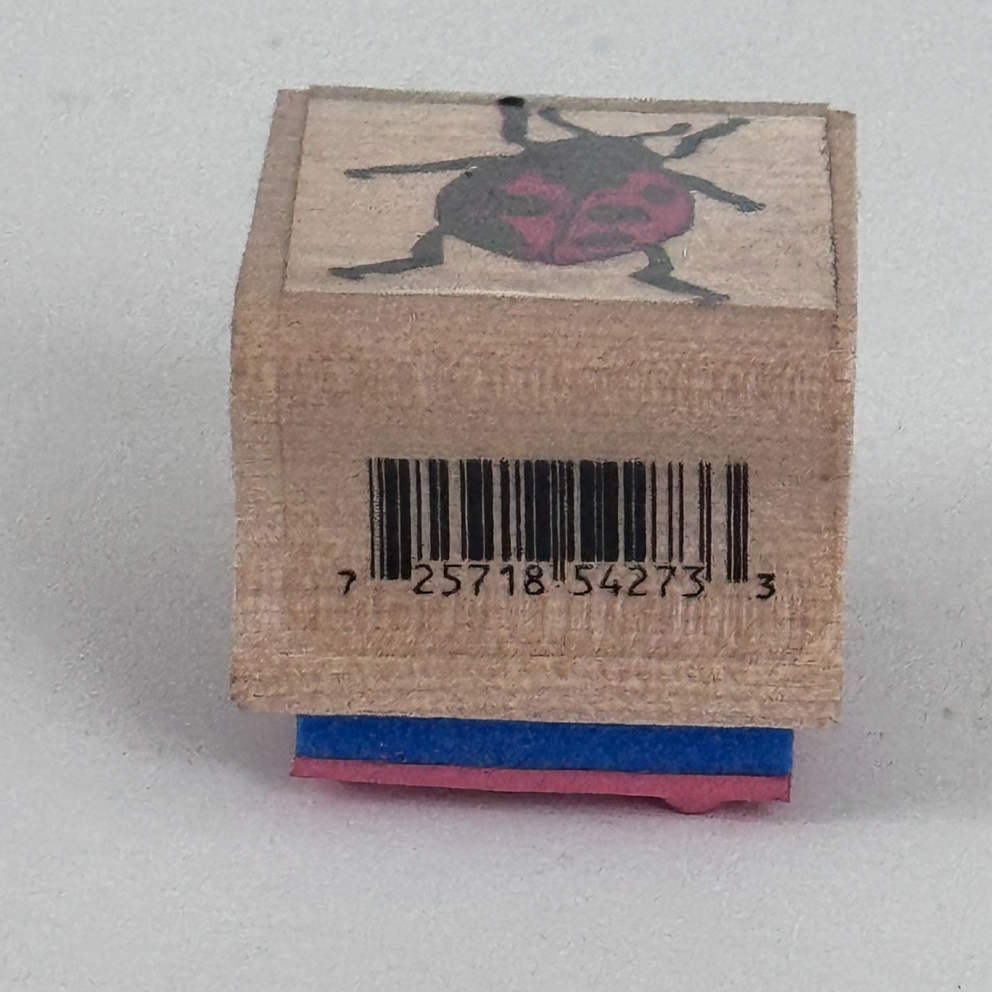 Inkadinkado Rubber Stamp Ladybug Bug Insect Summer Cardmaking Craft Wood Mounted