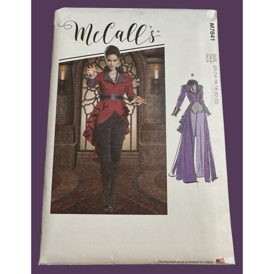 McCalls Sewing Pattern M7641 Costume Steampunk Overskirt Fantasy Size 14-22 UC